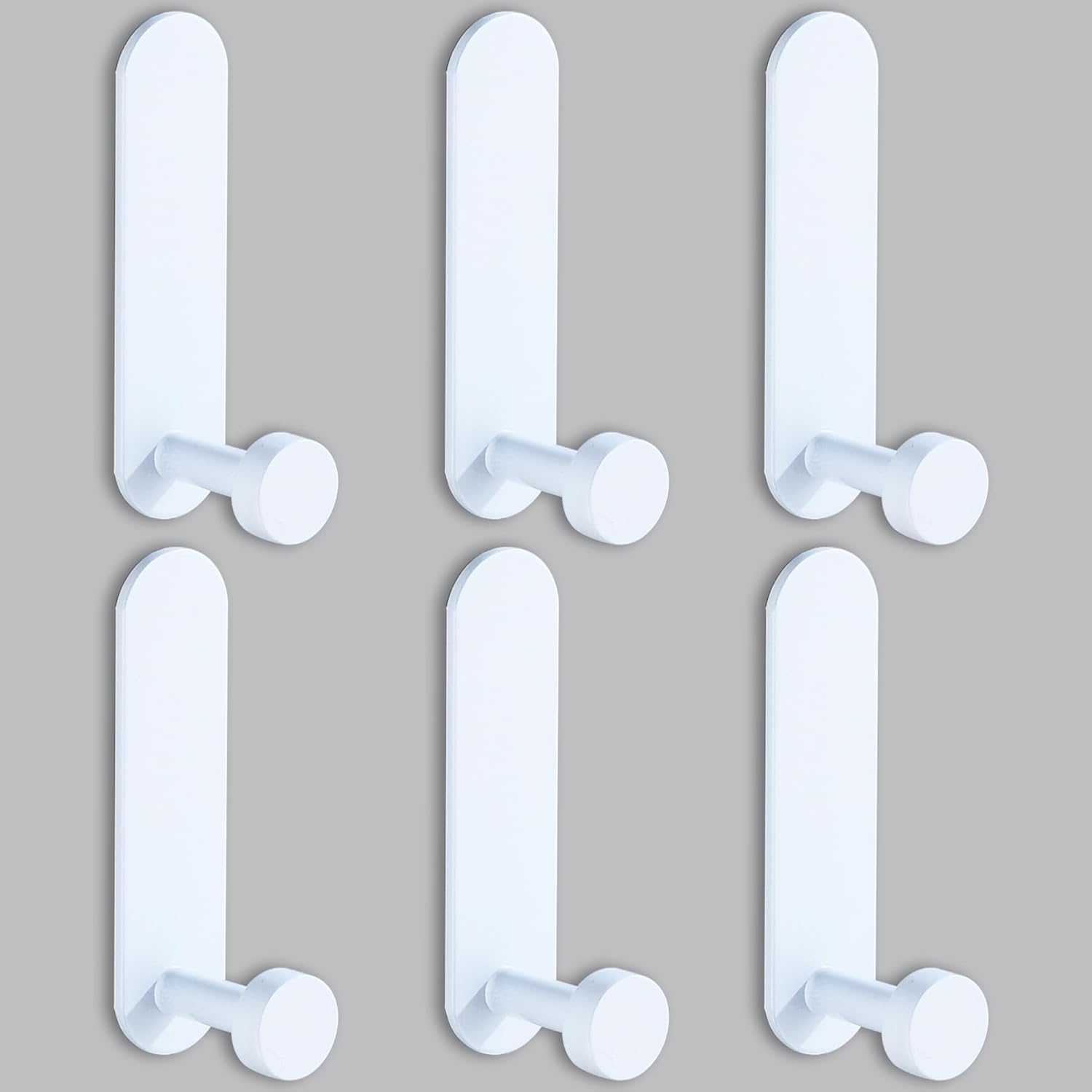JS Stick on Hooks Sticky Towel Hooks Holder Self Adhesive Hangers Wall Mounted O...
