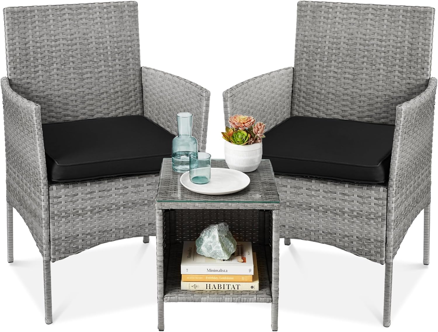Choice Outdoor Wicker, Unique Patio Furniture Set with Space Saving Design, High...