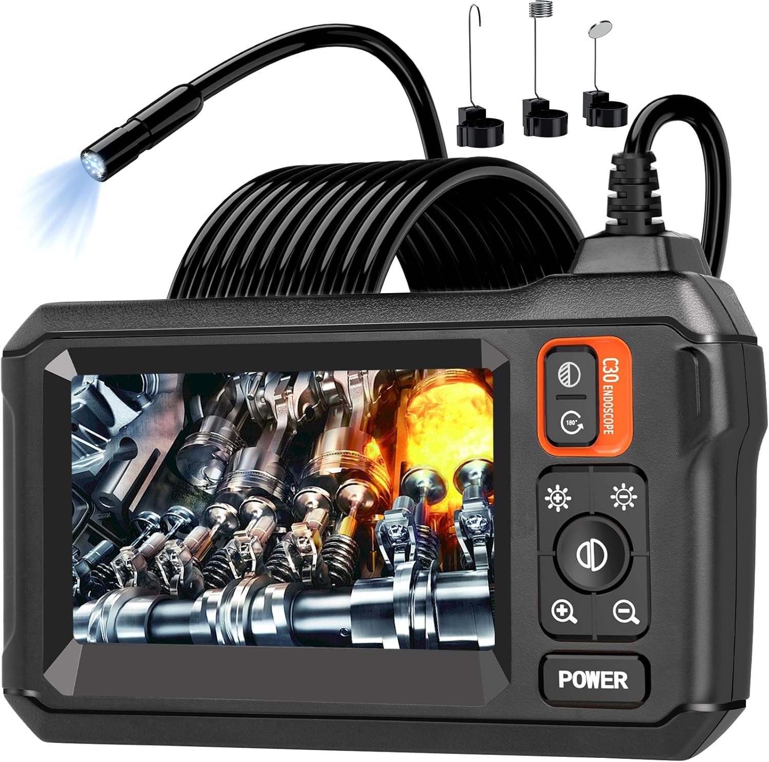 Endoscope Camera with Light, Dual Lens Borescope, 1080 HD Inspection Camera, 8 m...