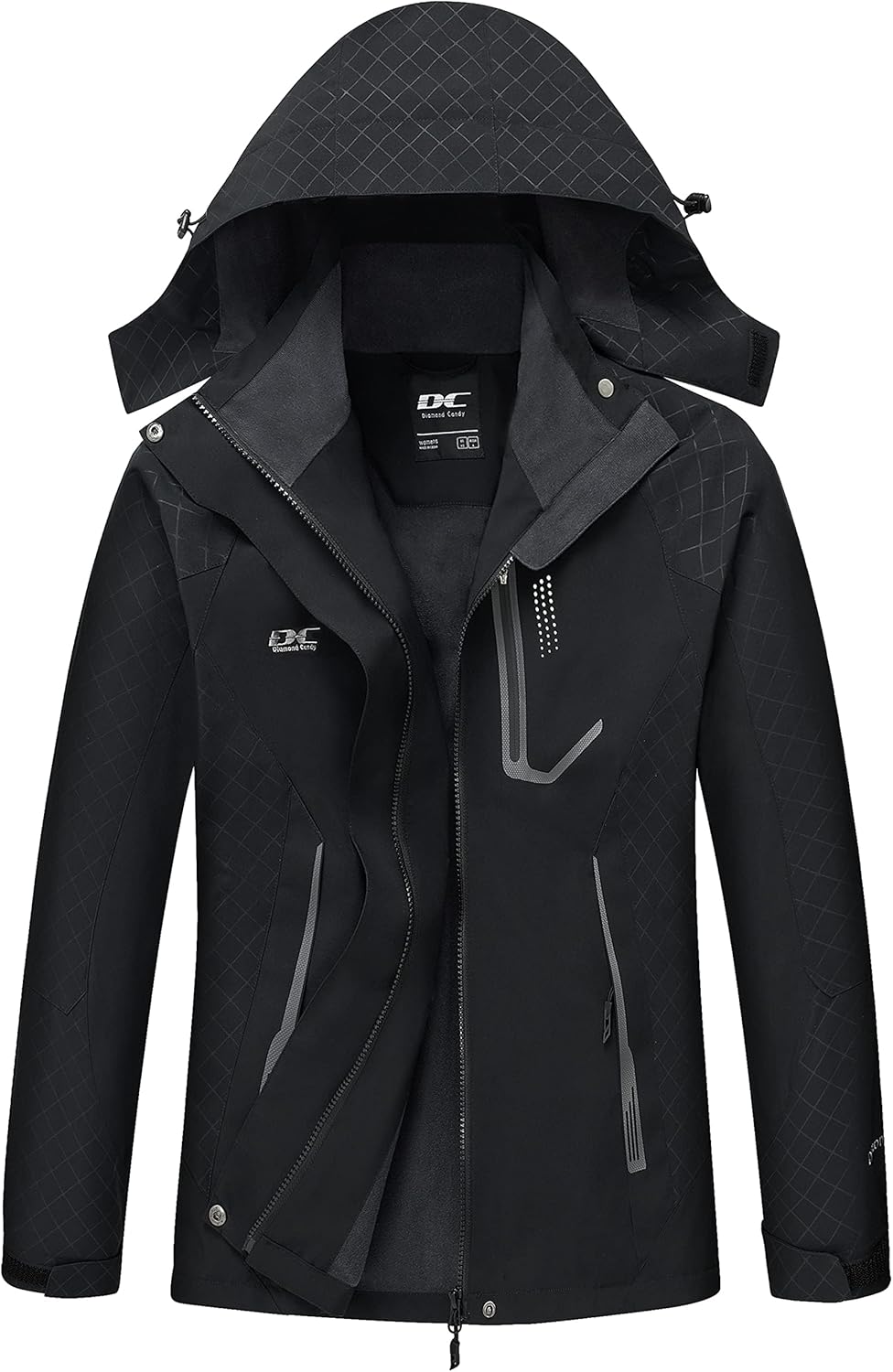 Diamond Candy Women's Jacket, Special Waterproof Rain Jacket with Hood, Lightwei...