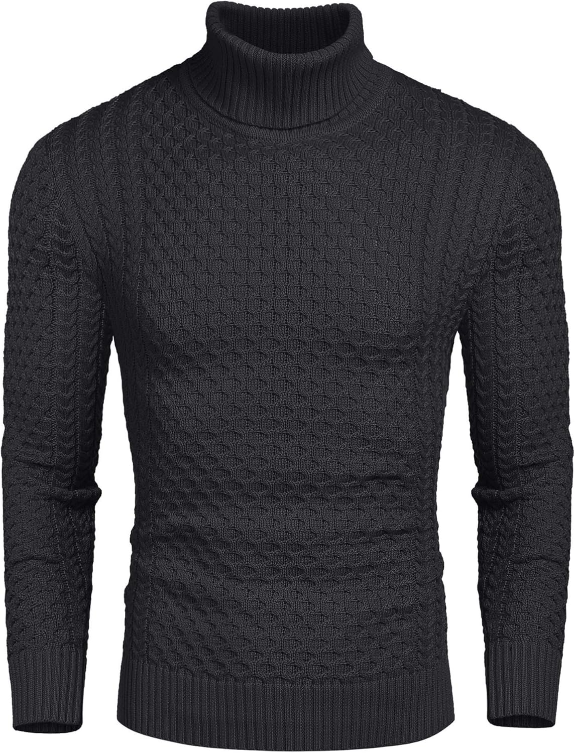 COOFANDY Men's Sweater, Special Slim Fit Turtleneck Sweater, Innovative Casual K...
