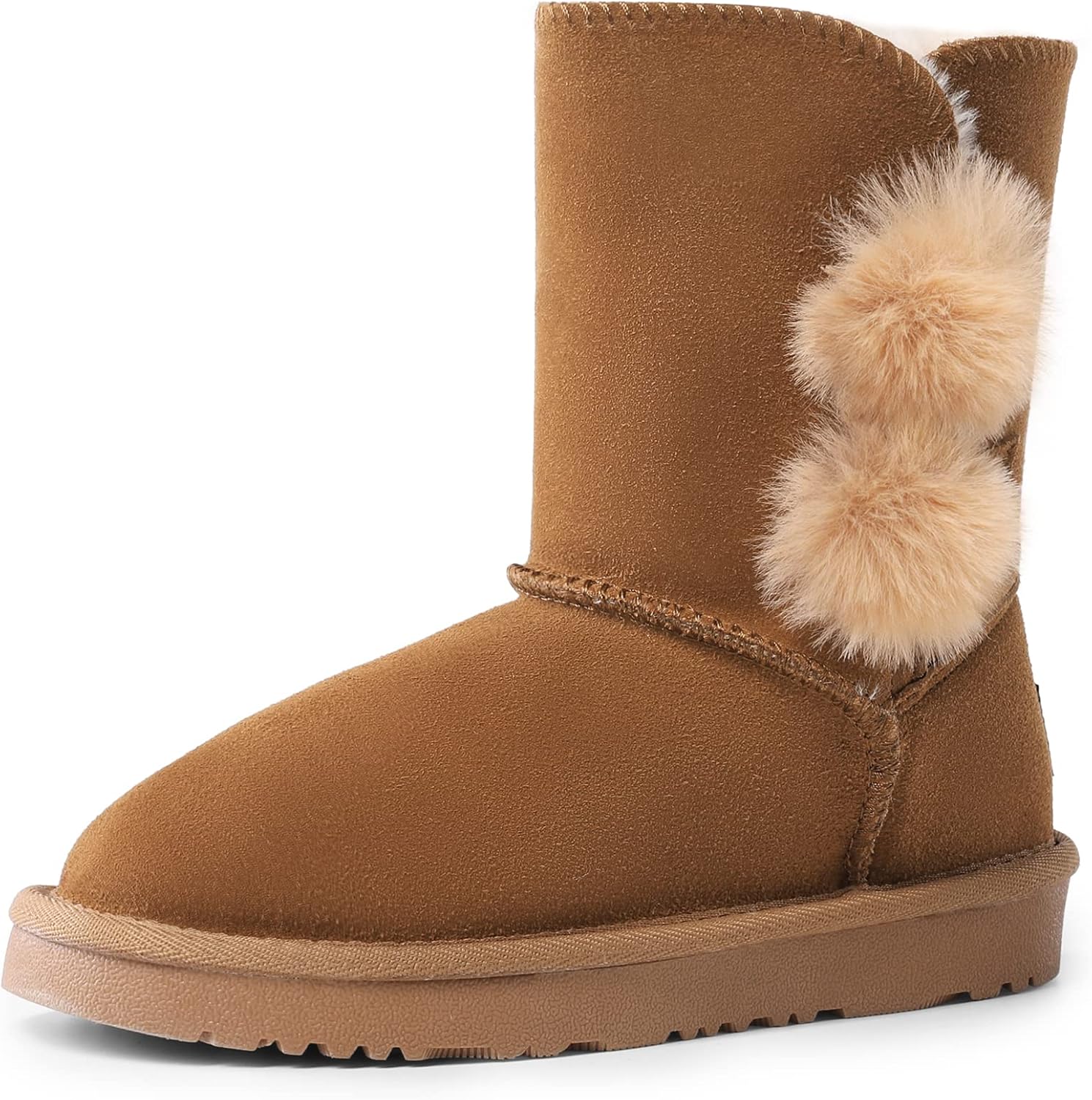 DREAM PAIRS Kids Winter Boots, Special Girls Boots & Boys Boots With Suede Mid C...