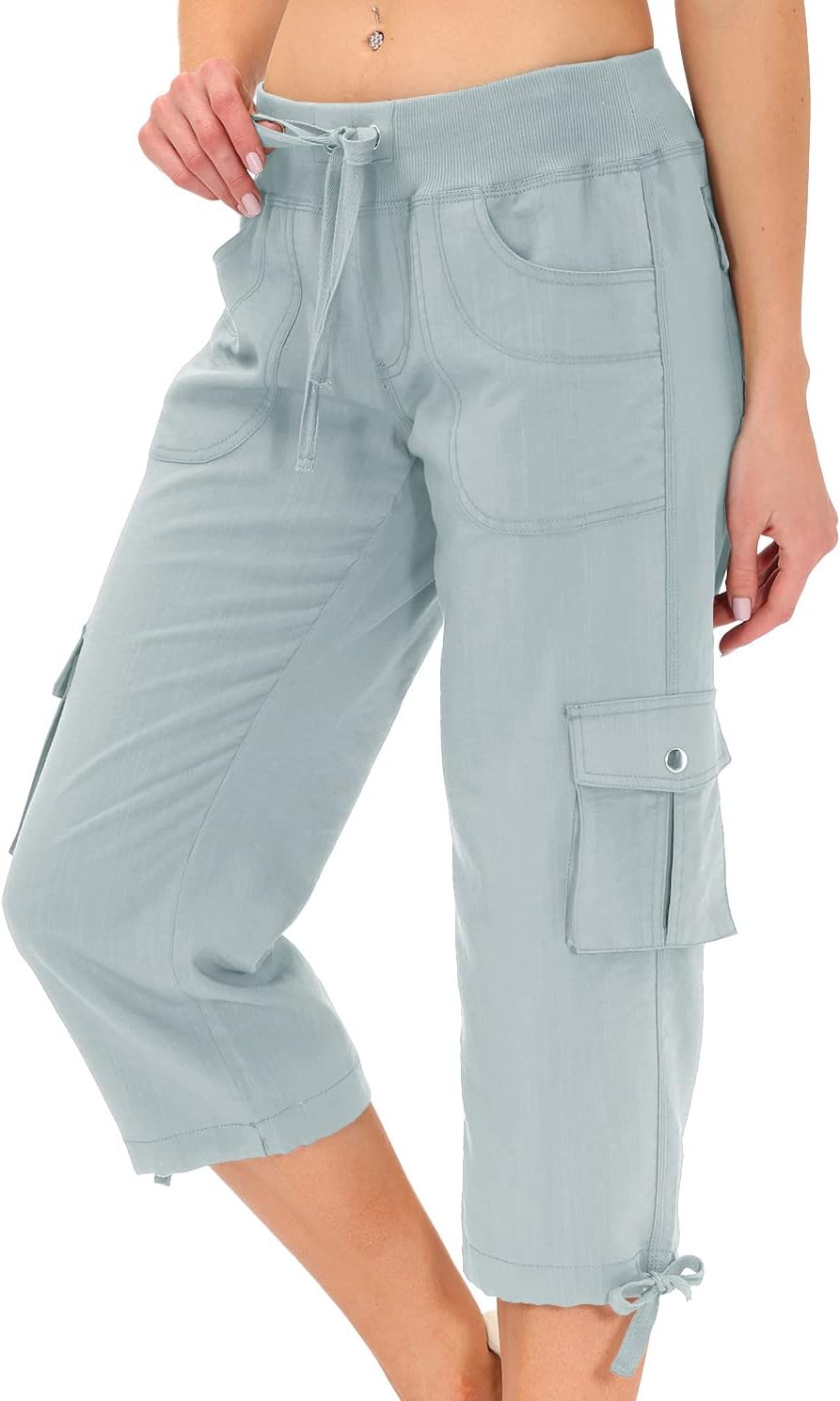 MoFiz Womens Capris, Special Loose Fit Casual Capri Pants, Innovative Dressy Lig...