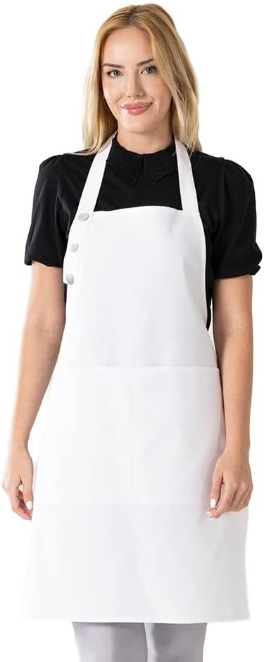 TOSHE Kitchen Apron Waterdrop Resistant Cotton Apron with adjustable Aprons for...