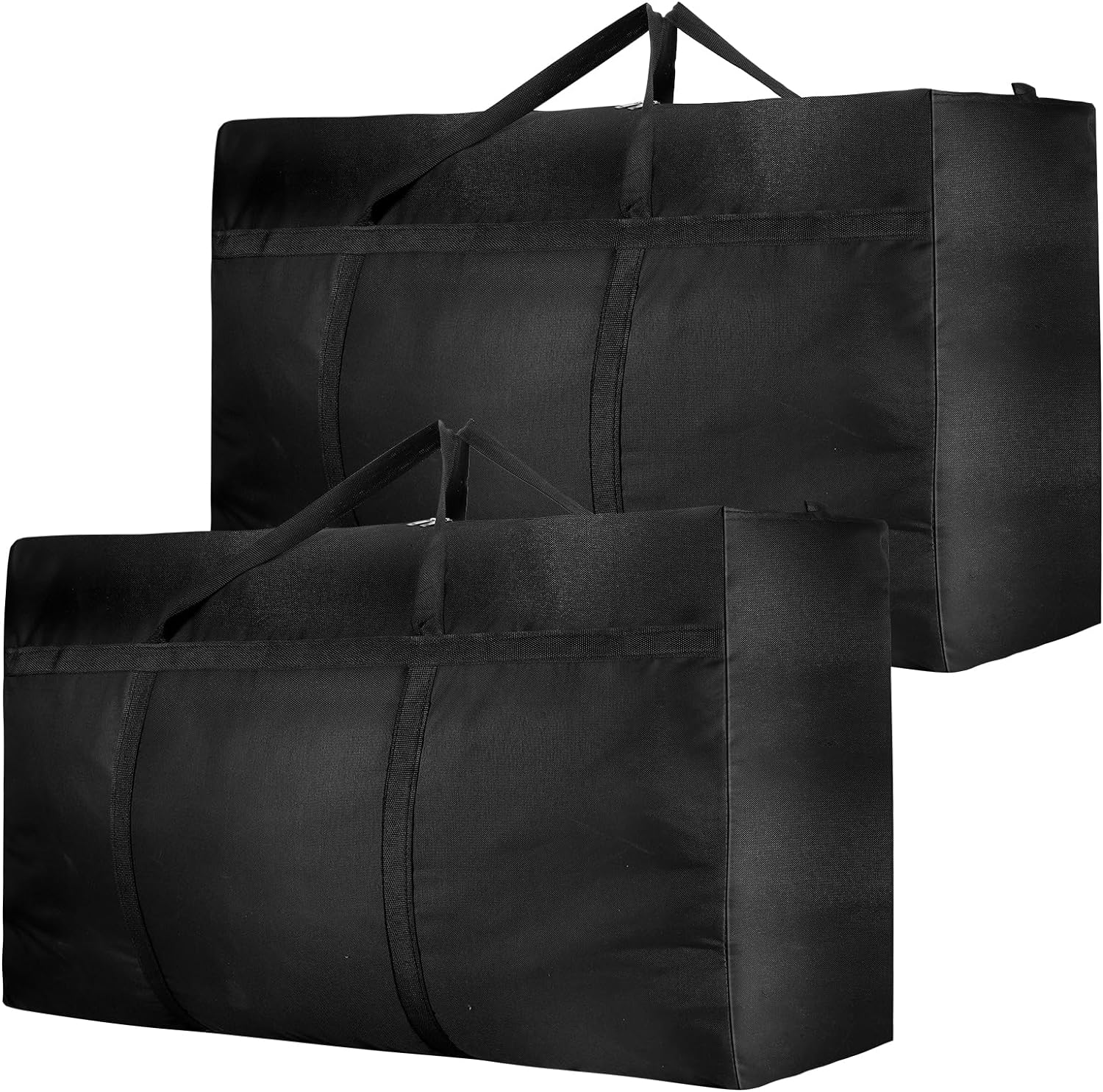 2 Pcs 120L Large Storage Bag, Extra Large Storage Bag with Zips for Moving House...