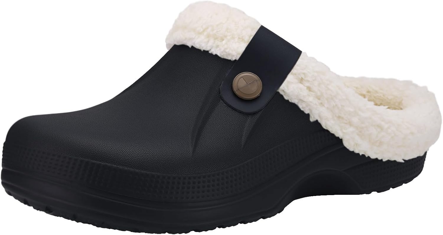 Beslip Classic Fur Lined Clogs, Special Waterproof Winter Fuzzy Slippers for Wom...