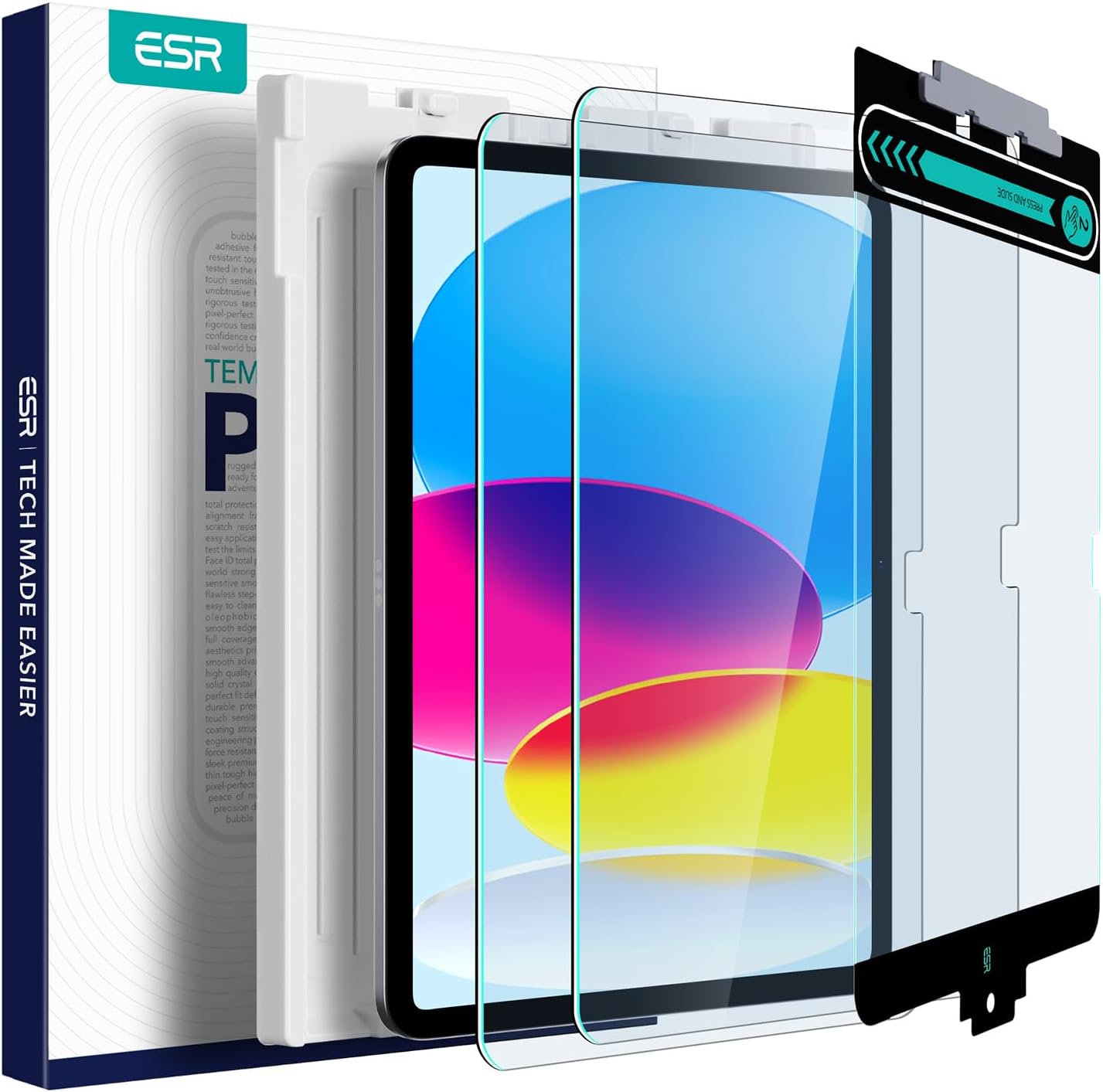 ESR 2 Pack Screen Protector for iPad 10th Generation 10.9 Inch (2022), Tempered-...
