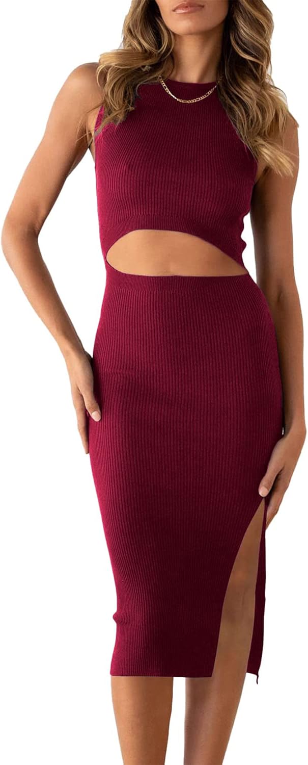 Stylish PRETTYGARDEN Women's Summer Midi Bodycon Dress, Special Casual Crew Neck...