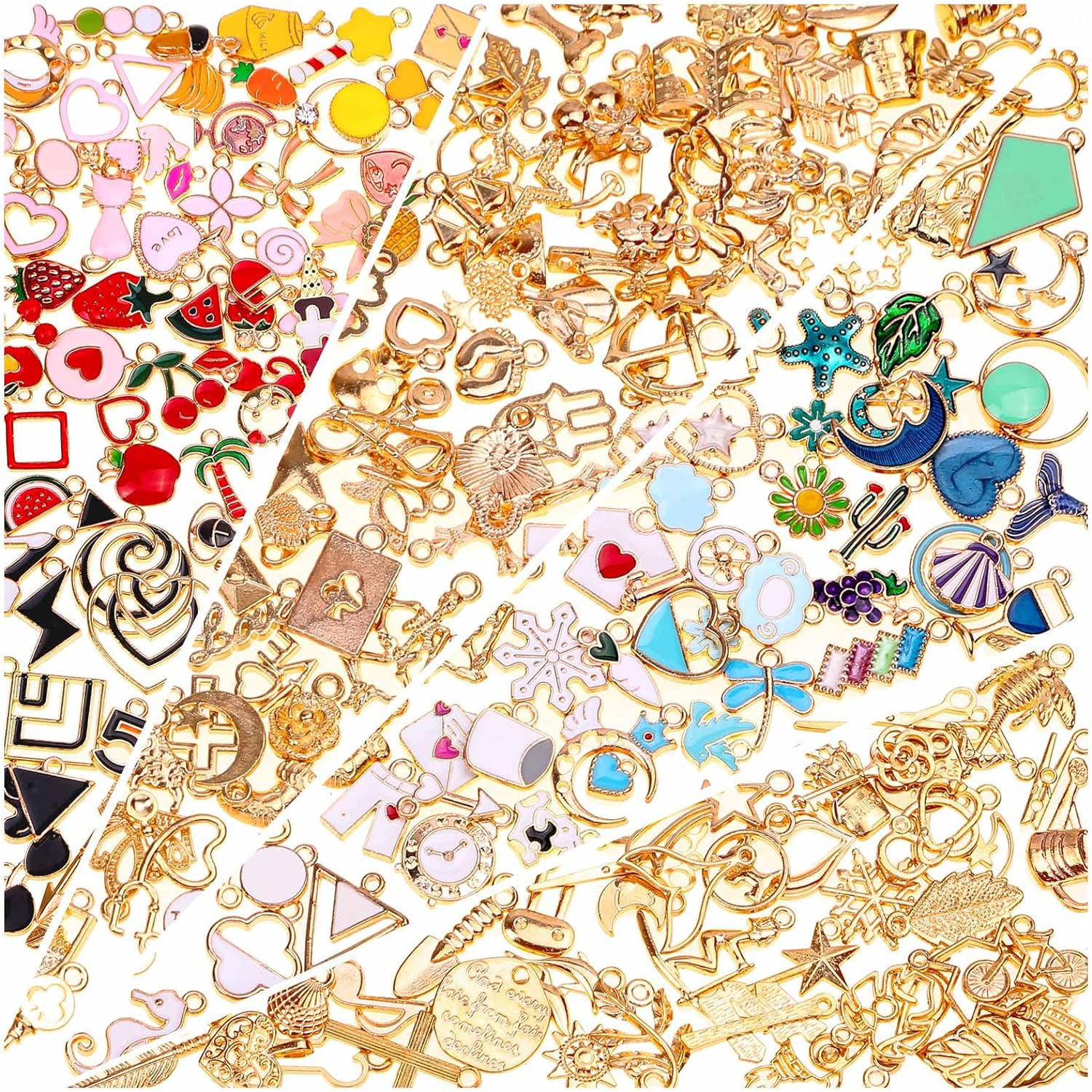 200Pcs Charms, Special Jewelry Making Charms, Unique Assorted Jewelry Bangle Cha...