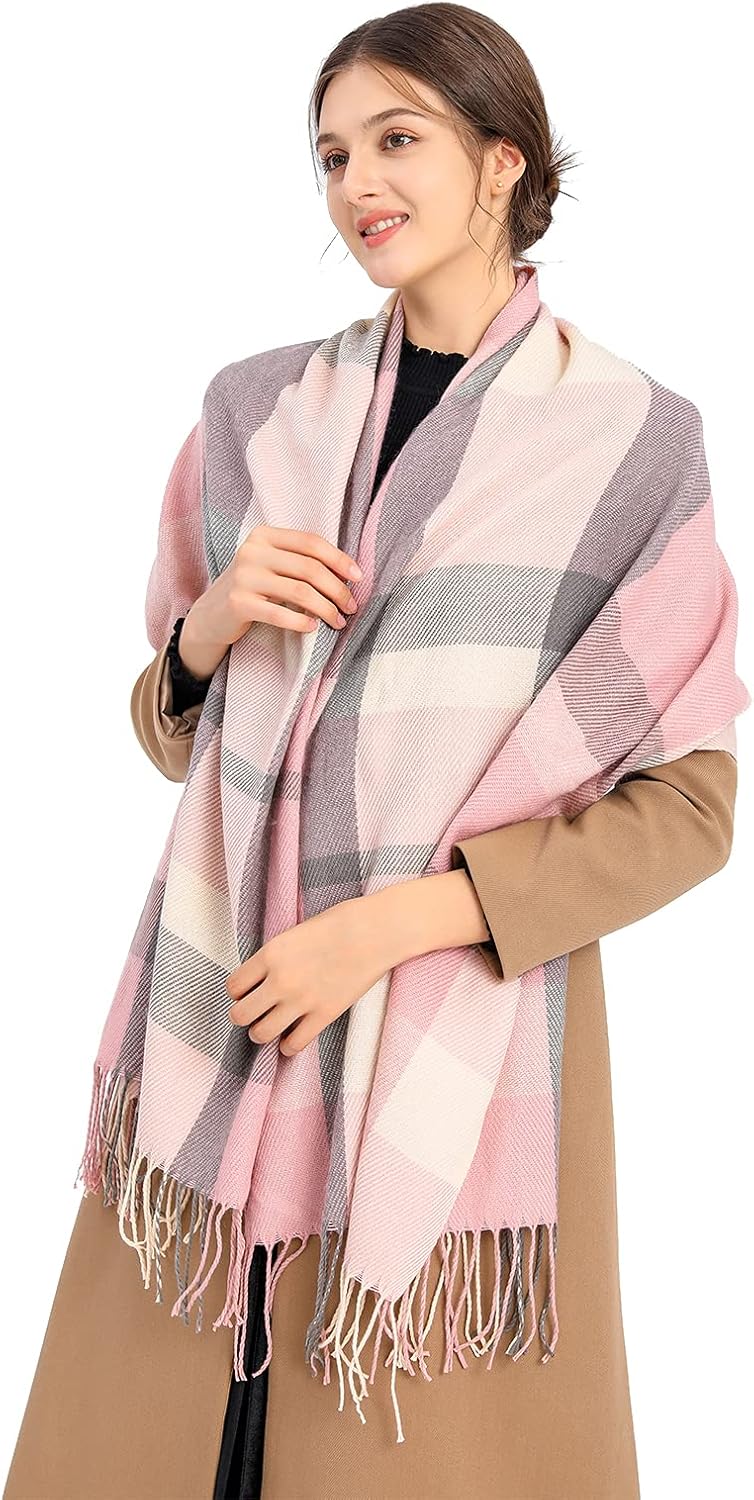 Miss Lulu Women Scarves, Special Winter Long Soft Warm Tartan Check Wraps, Innov...