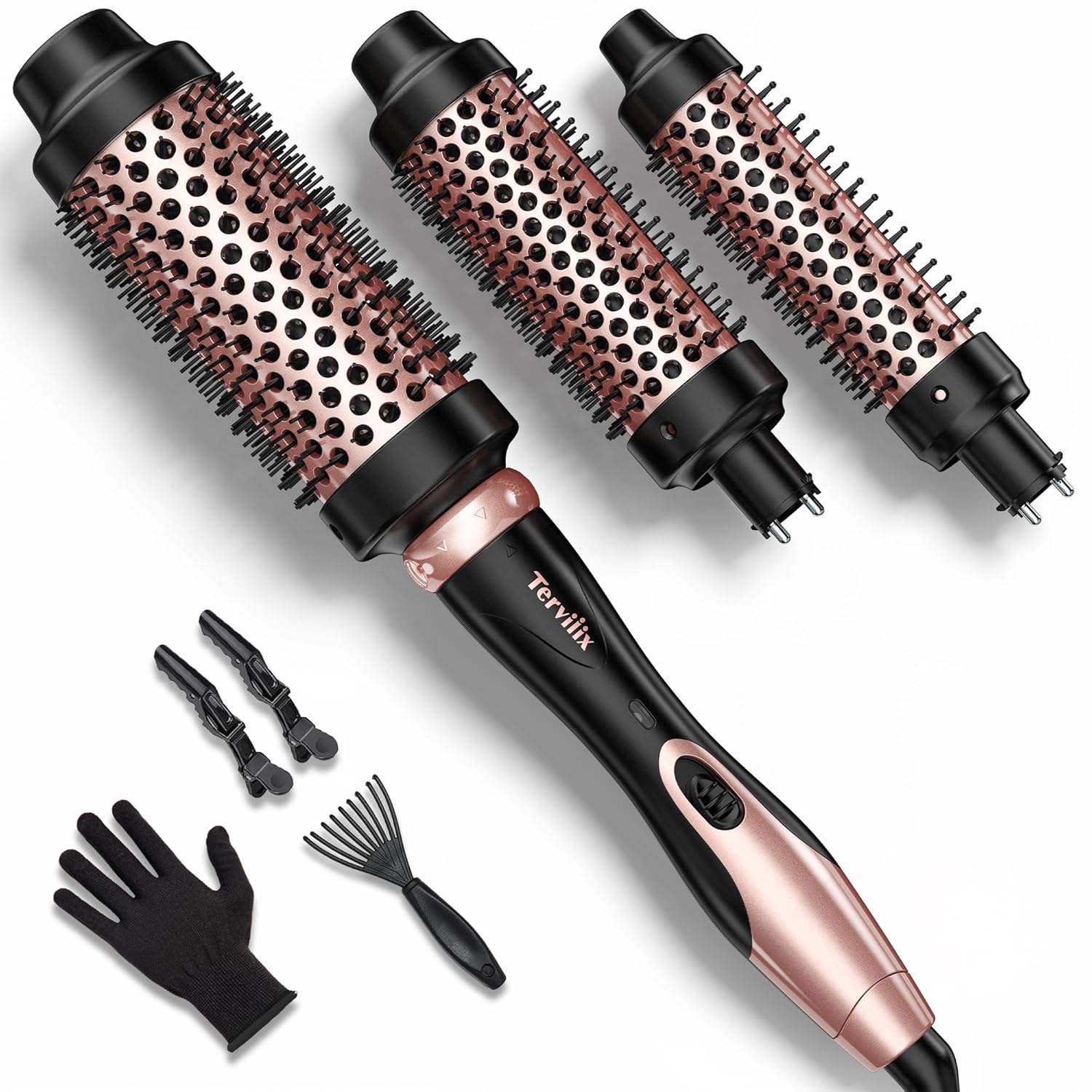 Terviiix Thermal Brush Set 3-in-1 Create Blowout Look, One Temp 392℉ for Thin to...