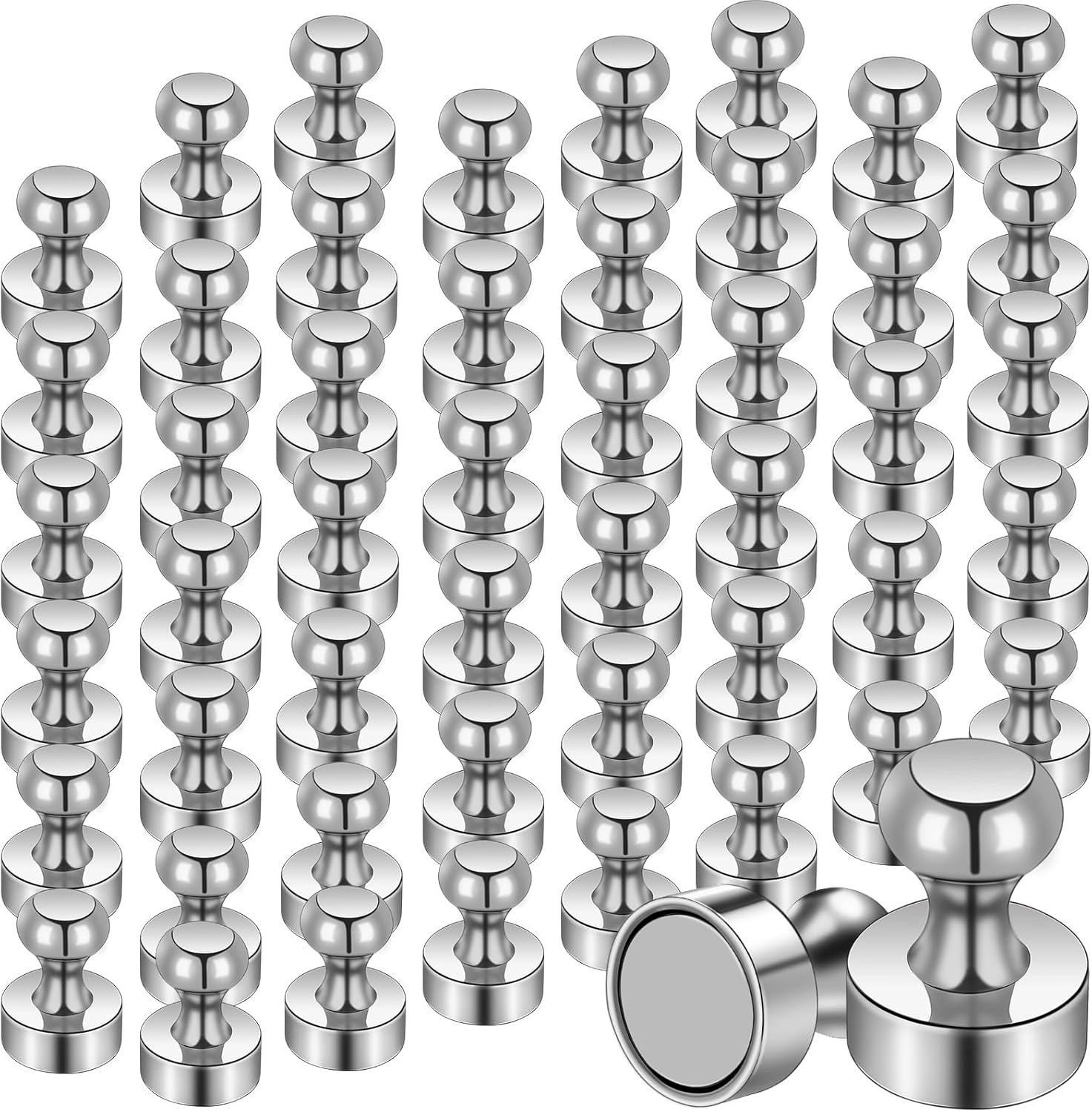 MIN CI 50 Packs Magnets Strong Fridge Magnets Magnetic Push Pins, 12 x 16 mm Sma...