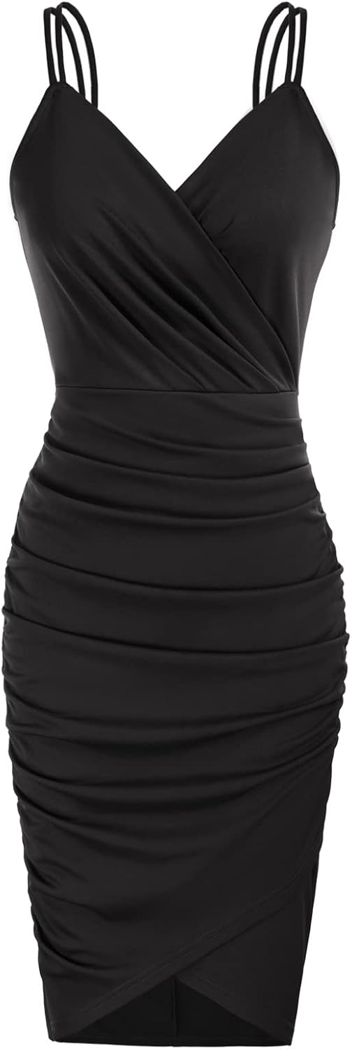 GRACE KARIN Women's Dress, Sexy Cocktail Dress for Wedding Guest, Special Ruched...
