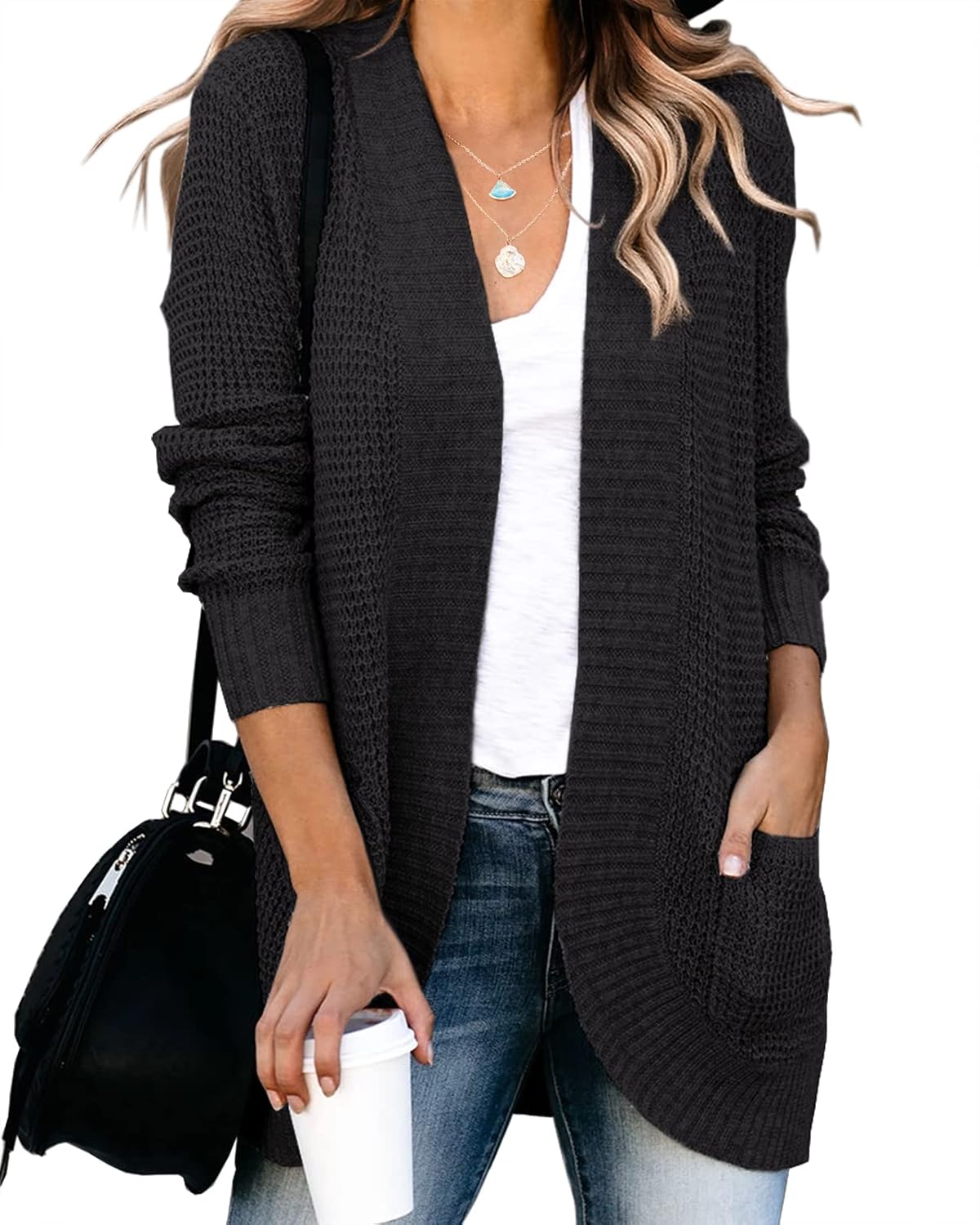 Saodimallsu Women’s Cardigan, Special Loose Open Front Sweater, Innovative Long...