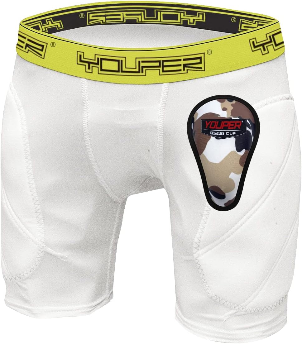 Youper Boys Youth Padded Sliding Shorts, Special Athletic Shorts with Soft Prote...