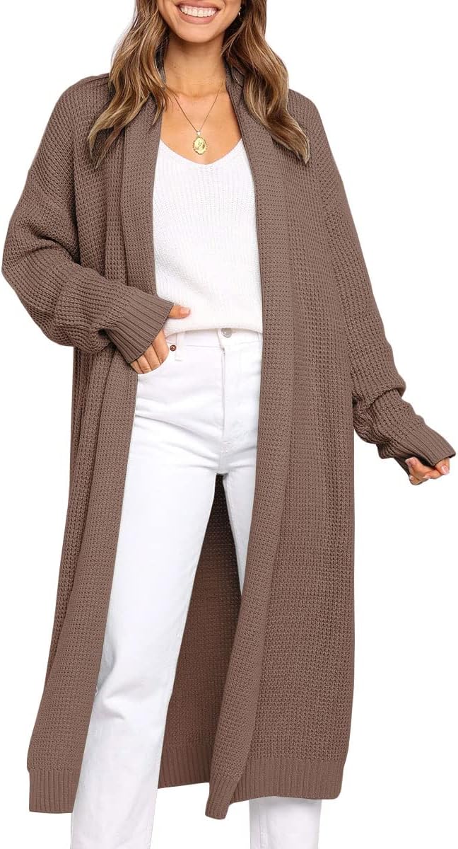 LILLUSORY Women's Sweater Coat, Special Oversized Slouchy Knit Chunky Sweater Co...