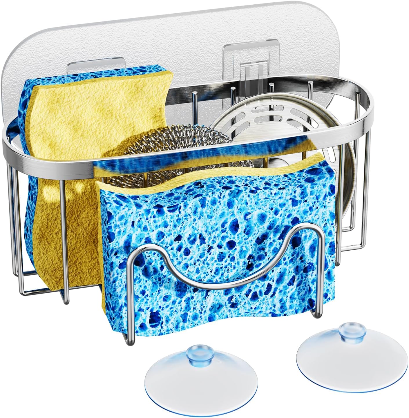 HapiRm Sponge Holder for Kitchen Sink, M-Shaped Kitchen Sink Caddy, Stainless St...