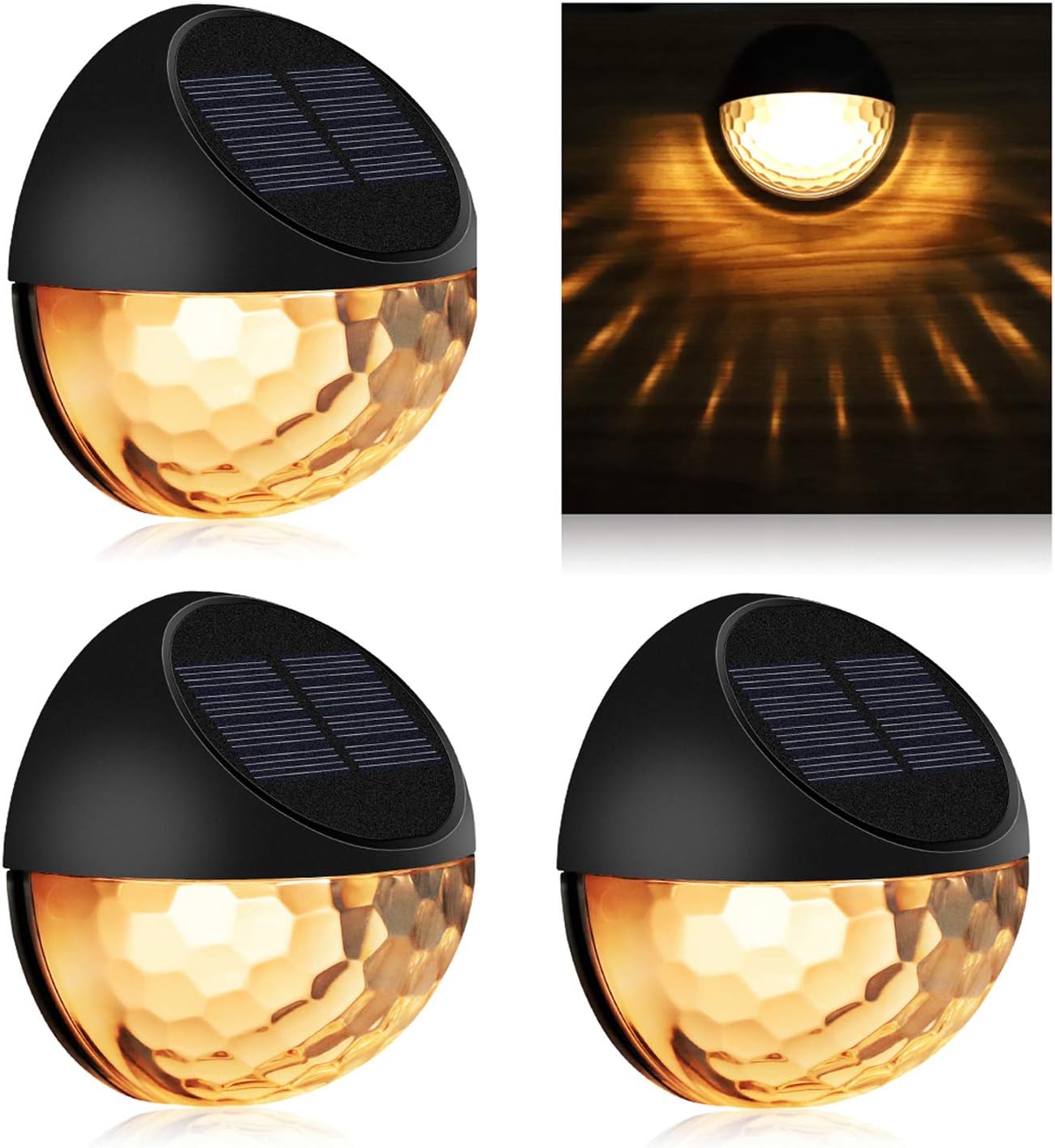 KMASHI Solar Fence Lights, Solar Decorative Garden Lights, Waterproof Wireless O...