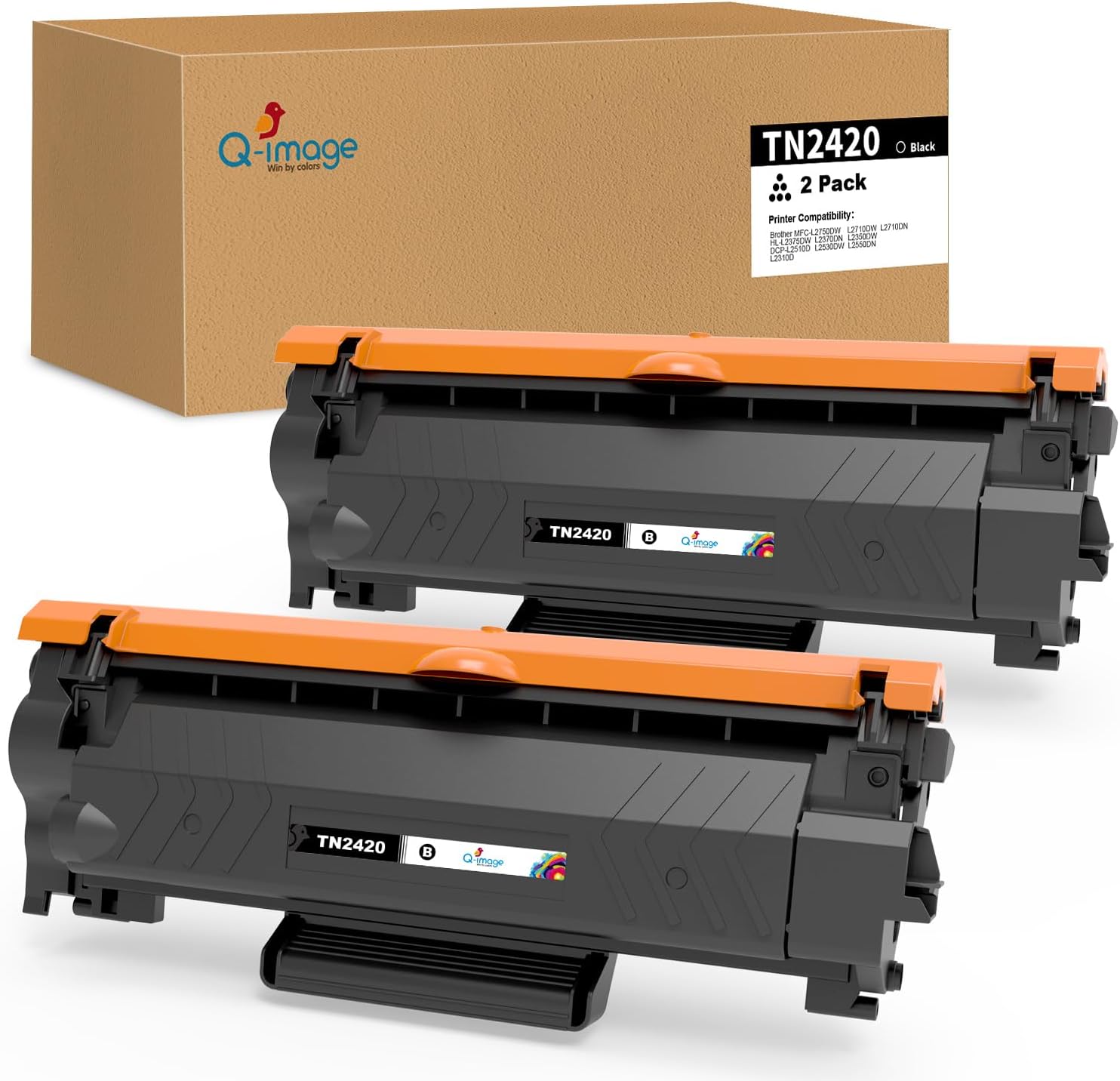 Q-image TN2420 TN2410 Black Toner Cartridge Replacement Compatible with Brother...