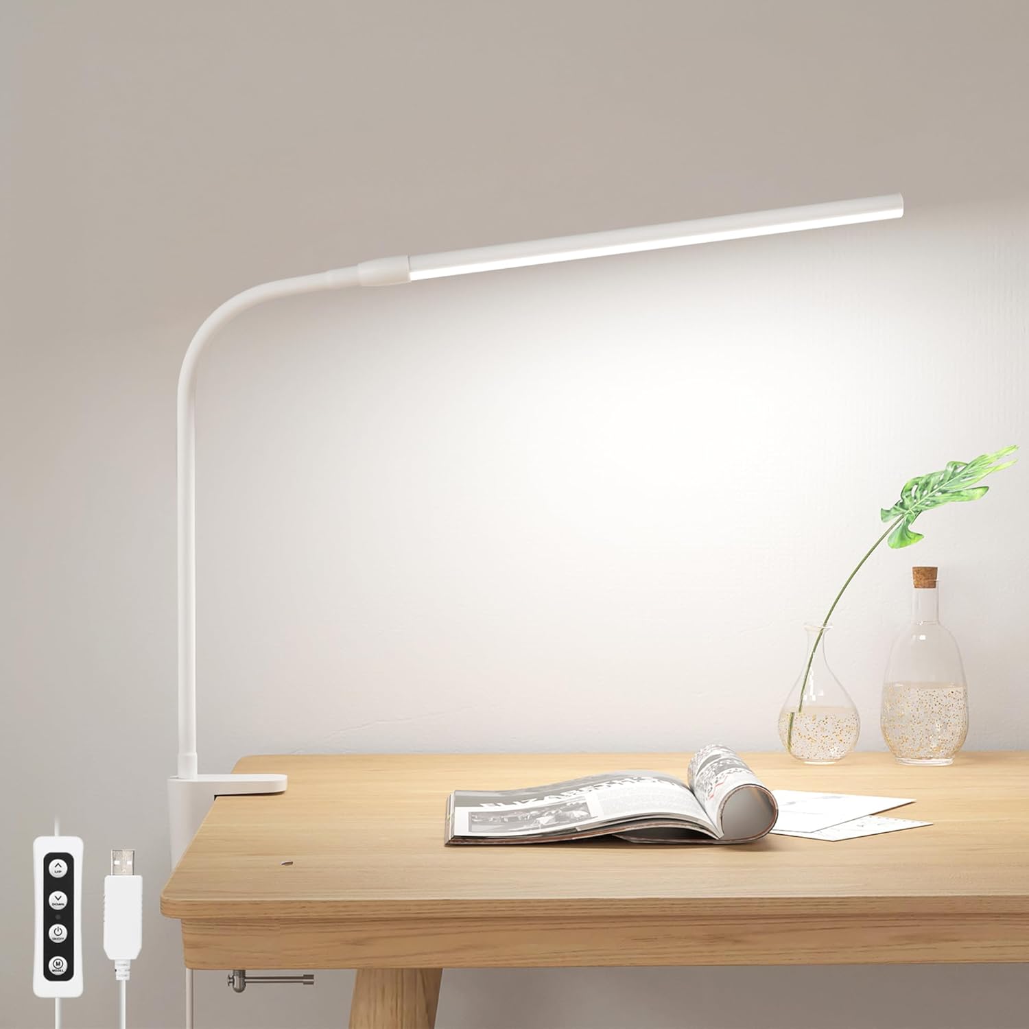 Lepro Small Desk Lamp with Clamp, LED Reading Lamp...