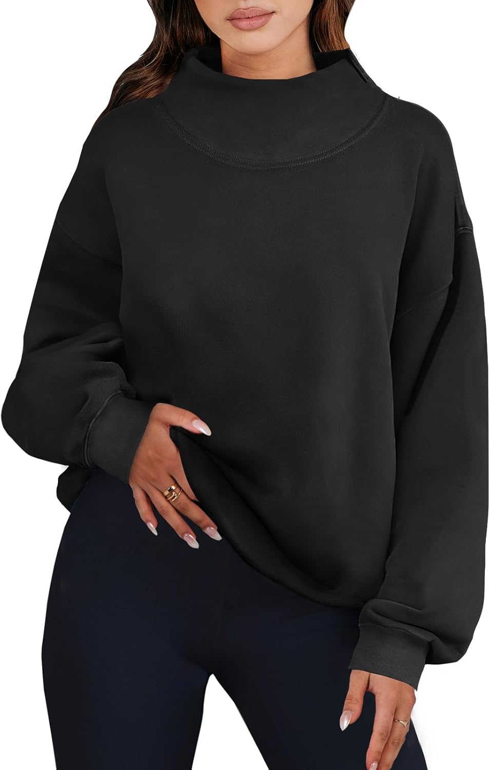 ANRABESS Womens Oversized Sweatshirts, Special Turtleneck Pullover, High-Quality...