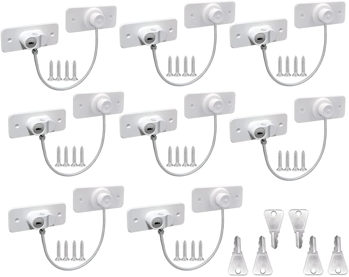 MIVITOOM Window Cable Restrictor Locks, Special Window Locks for UPVC Windows, U...