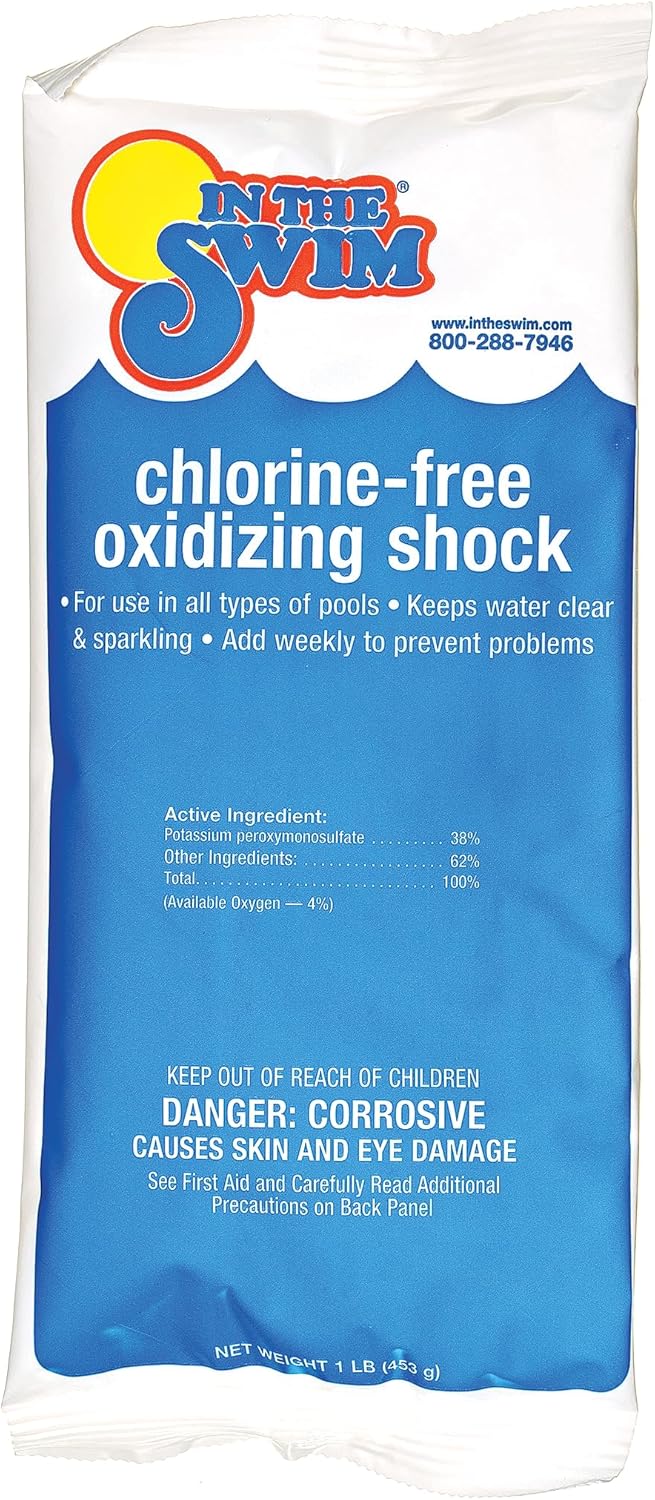 In The Swim Chlorine-Free Pool Shock – Quick Dissolving, Fast-Acting, Shock-Oxid...