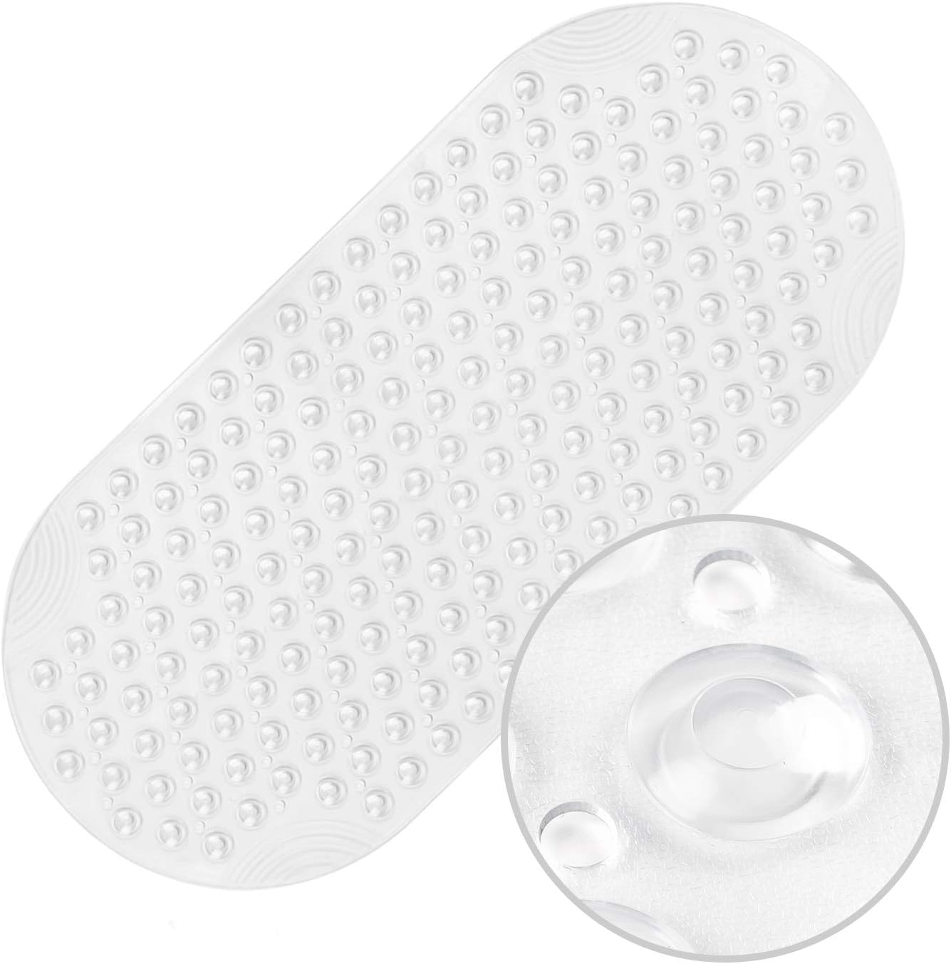 WELTRXE Bathtub Mat Non Slip Shower Mat with 260 Suction Cups, Machine Washable...