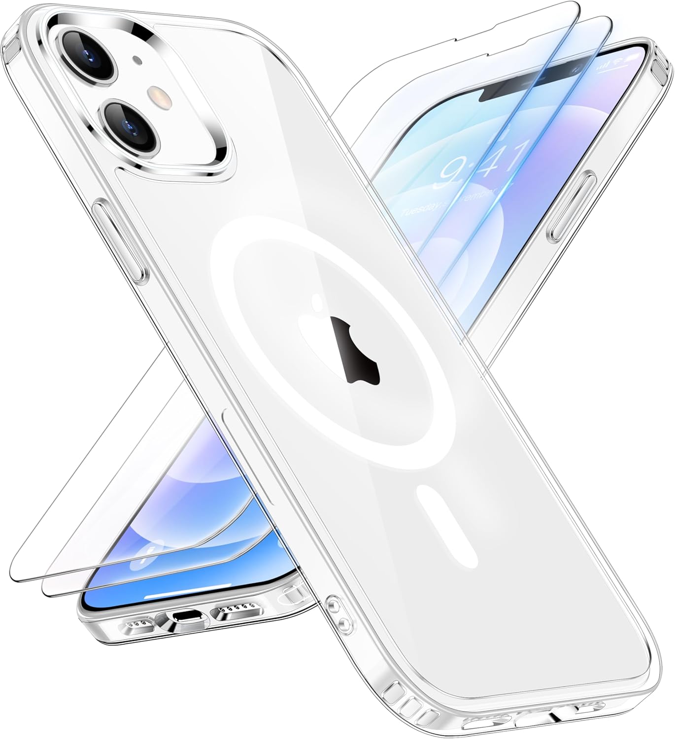 ORETECH Magnetic Clear for iPhone 12 Case & iPhone 12 Pro Case, [Compatible with...