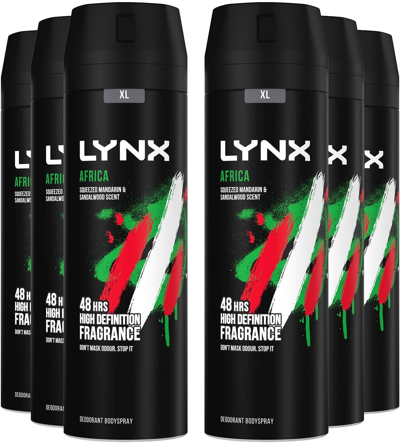 Lynx Africa the G.O.A.T. of fragrance 48 hours of odour-busting zinc tech Aeroso...