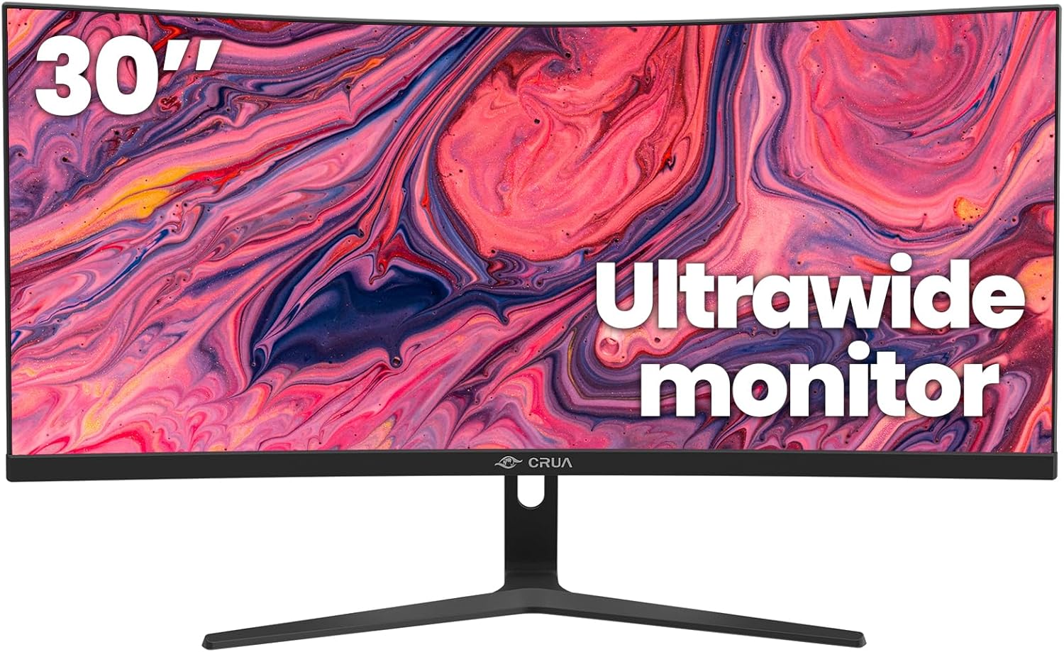 CRUA 30Inch Ultrawide Curved Monitor, Special 21:9 WFHD VA Computer Monitor, Inn...