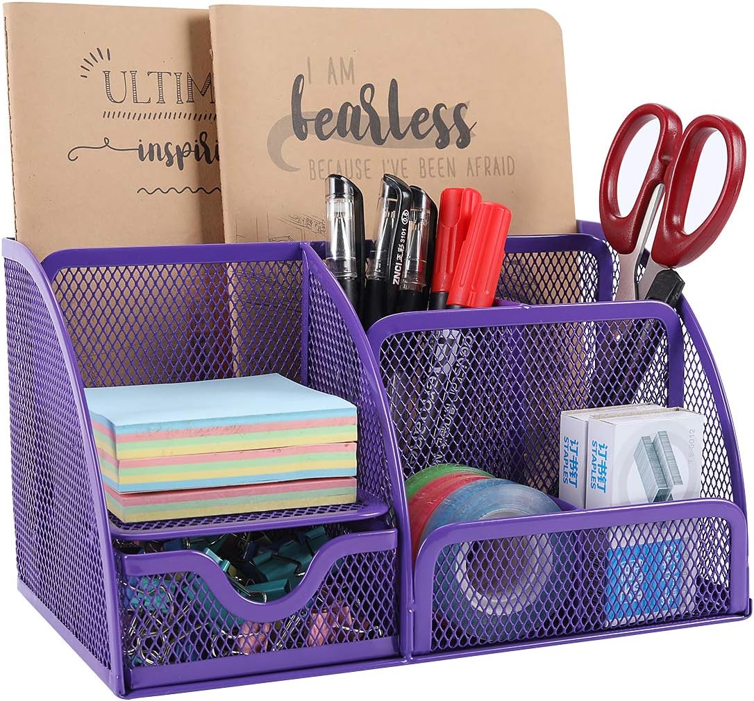 EasyPAG Office Mesh Desk Tidy Versatile Stationery Storage Desktop Organiser Pen...