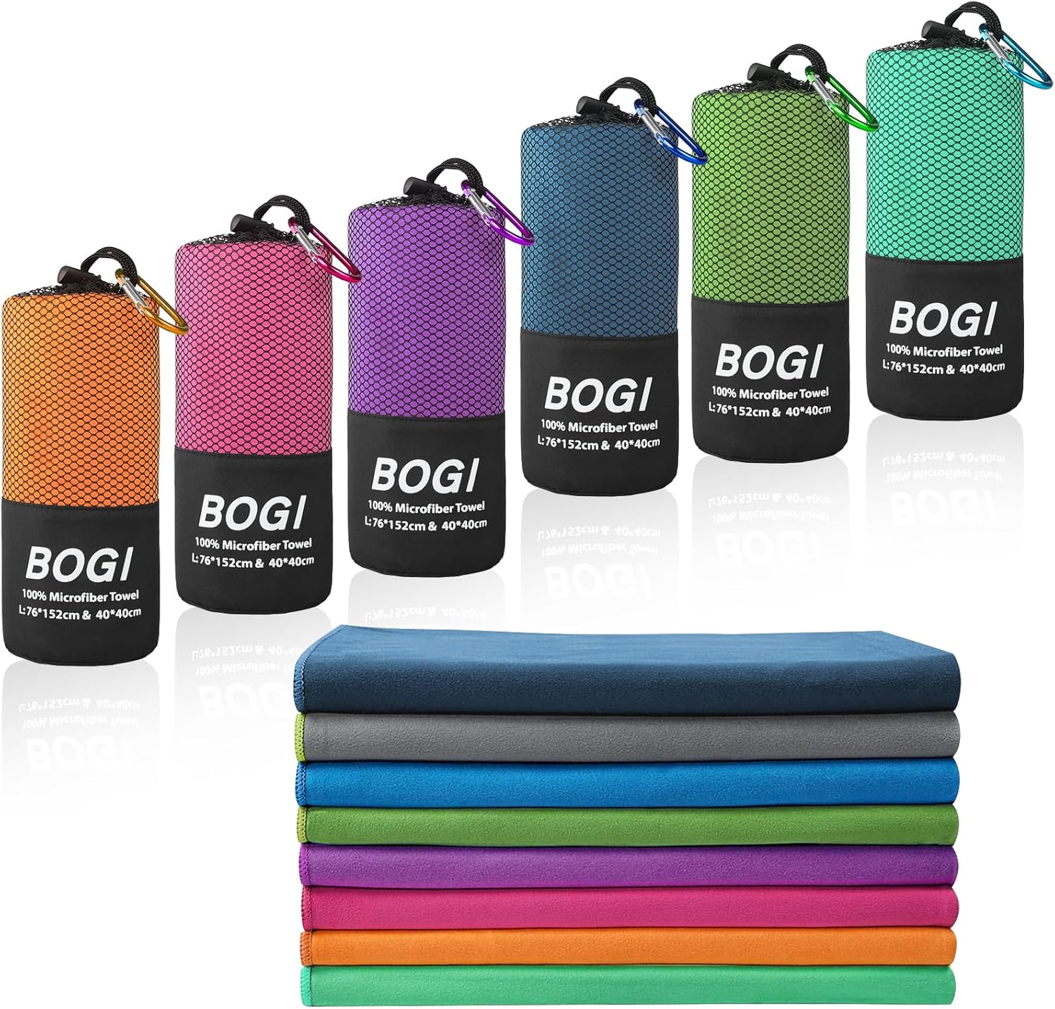 BOGI Microfibre Travel Towel,Quick Dry Towel,Soft Lightweight Gym Towel,Super Ab...