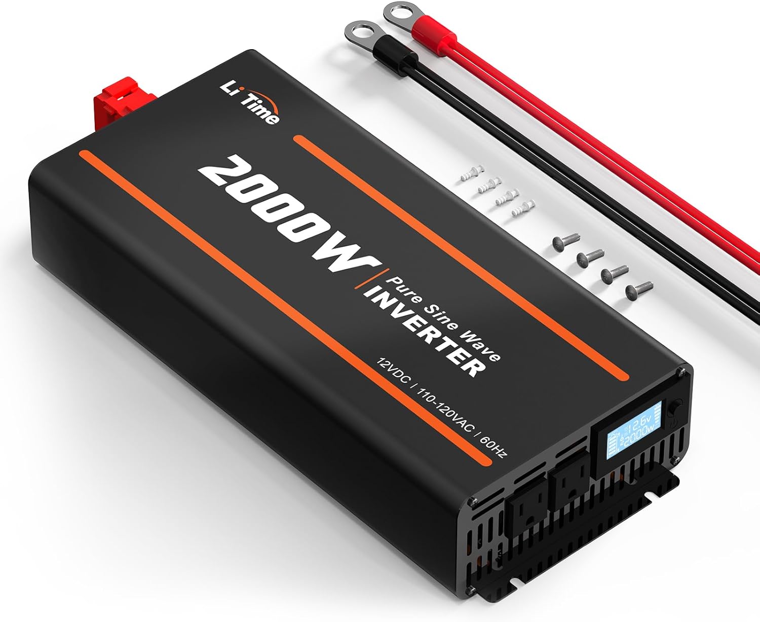 LiTime 2000W Pure Sine Wave Inverter 12V DC to 120V AC Converter for RV, Camping...