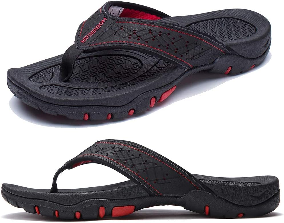 KIIU Sandals, Special Mens Thong Sandals for Indoor and Outdoor, Unique Beach Fl...