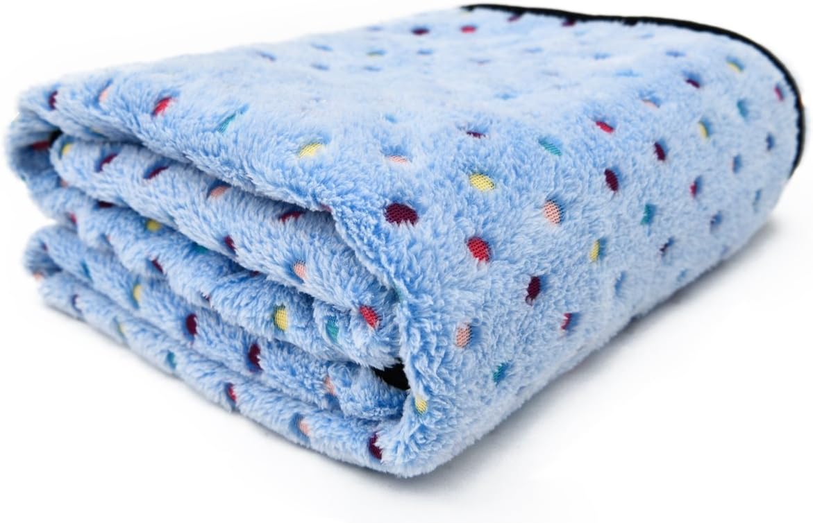 PAWZ Road Pet Dog Blanket Fluffy Fleece Fabric Soft and Cute Warm Dot Print Blan...