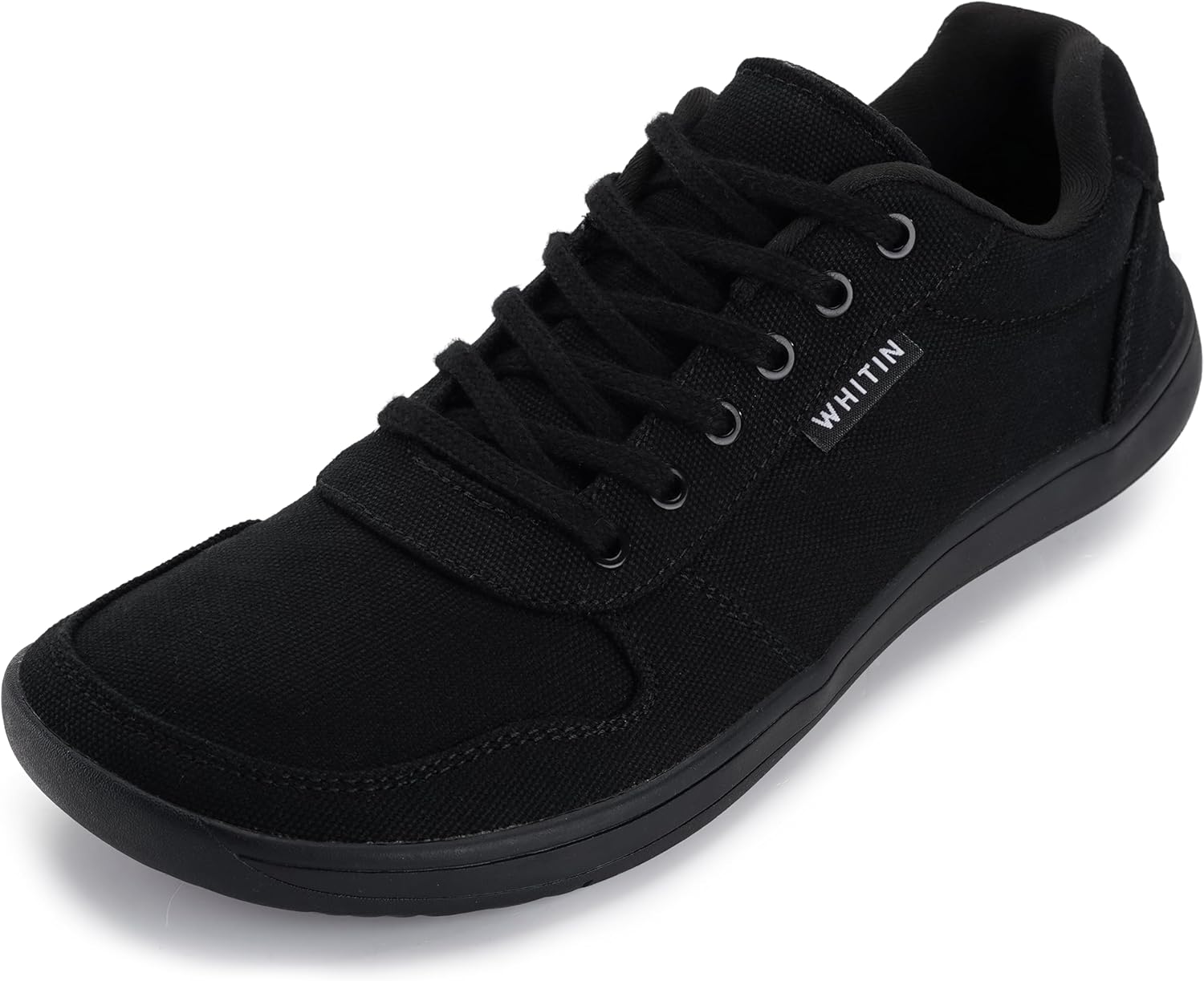 WHITIN Men's Wide Barefoot Shoes, Special Canvas Minimalist Sneakers, Unique Zer...