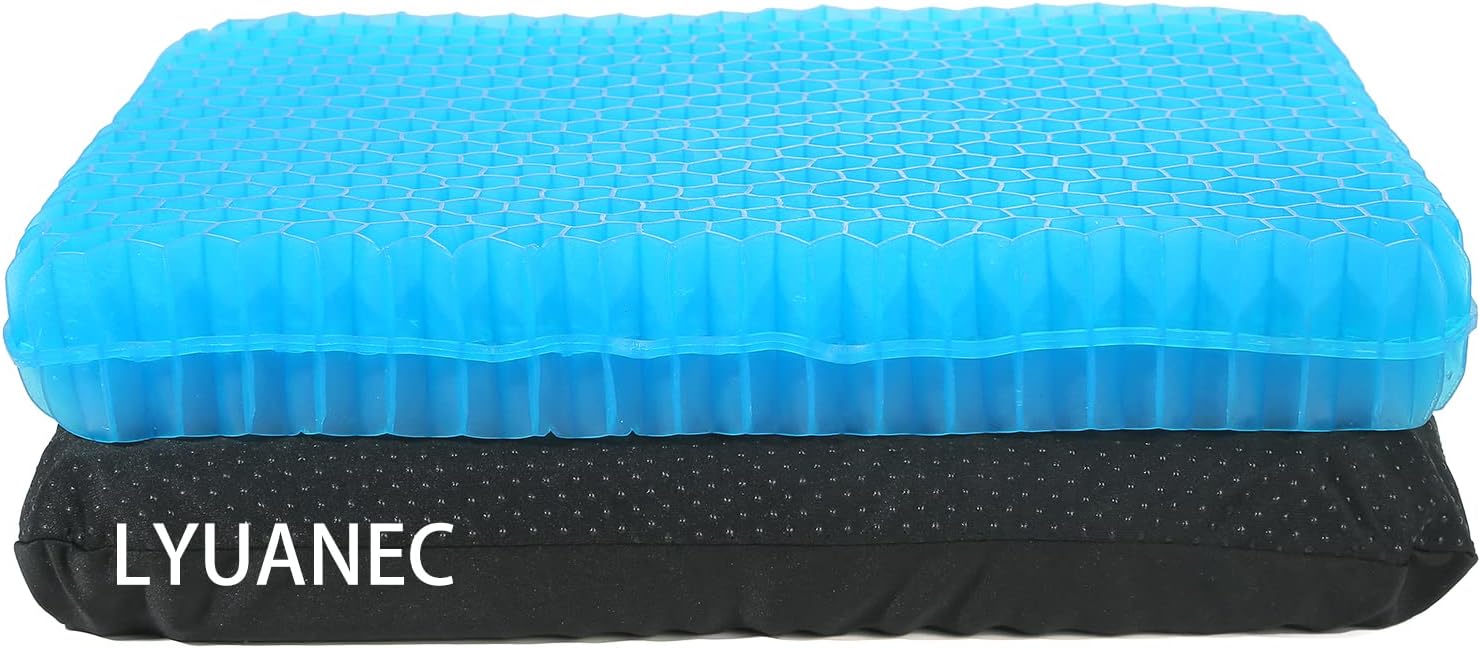 Gel Seat Cushion, Special Gel Seat Cushion for Long Sitting, Unique 2.4 Inch Ext...