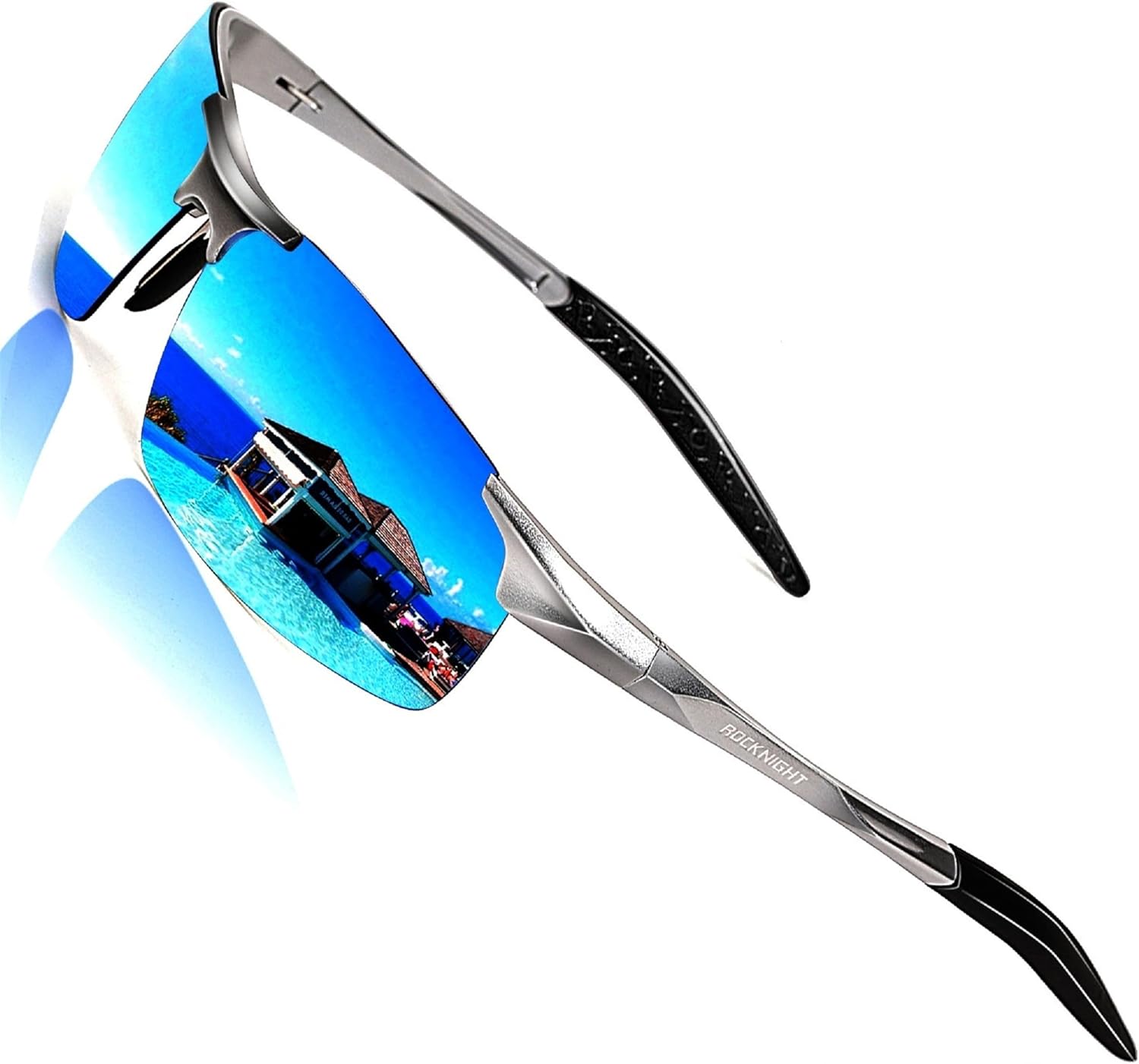 ROCKNIGHT Driving HD Polarized UV400 Protection Ultra light Al-Mg Golf Fishing O...