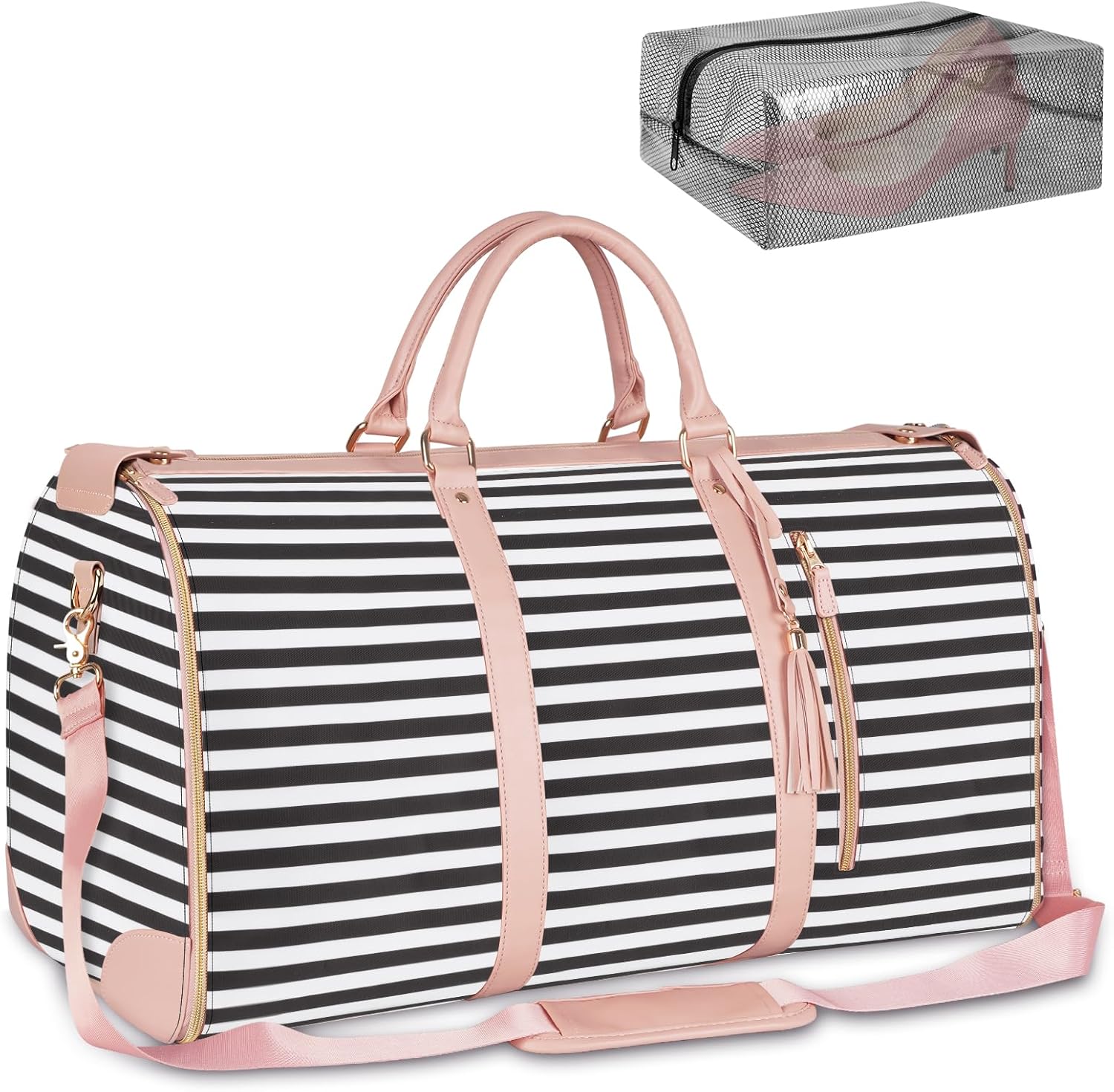 Ytonet Carry On Garment Bag, Large Hanging Duffle Bag for Women, PU Leather Wate...