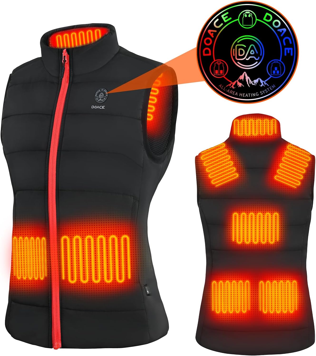 DOACE® Upgraded Heated Vest for Men and Women, Smart Electric Heating Vest, Ligh...