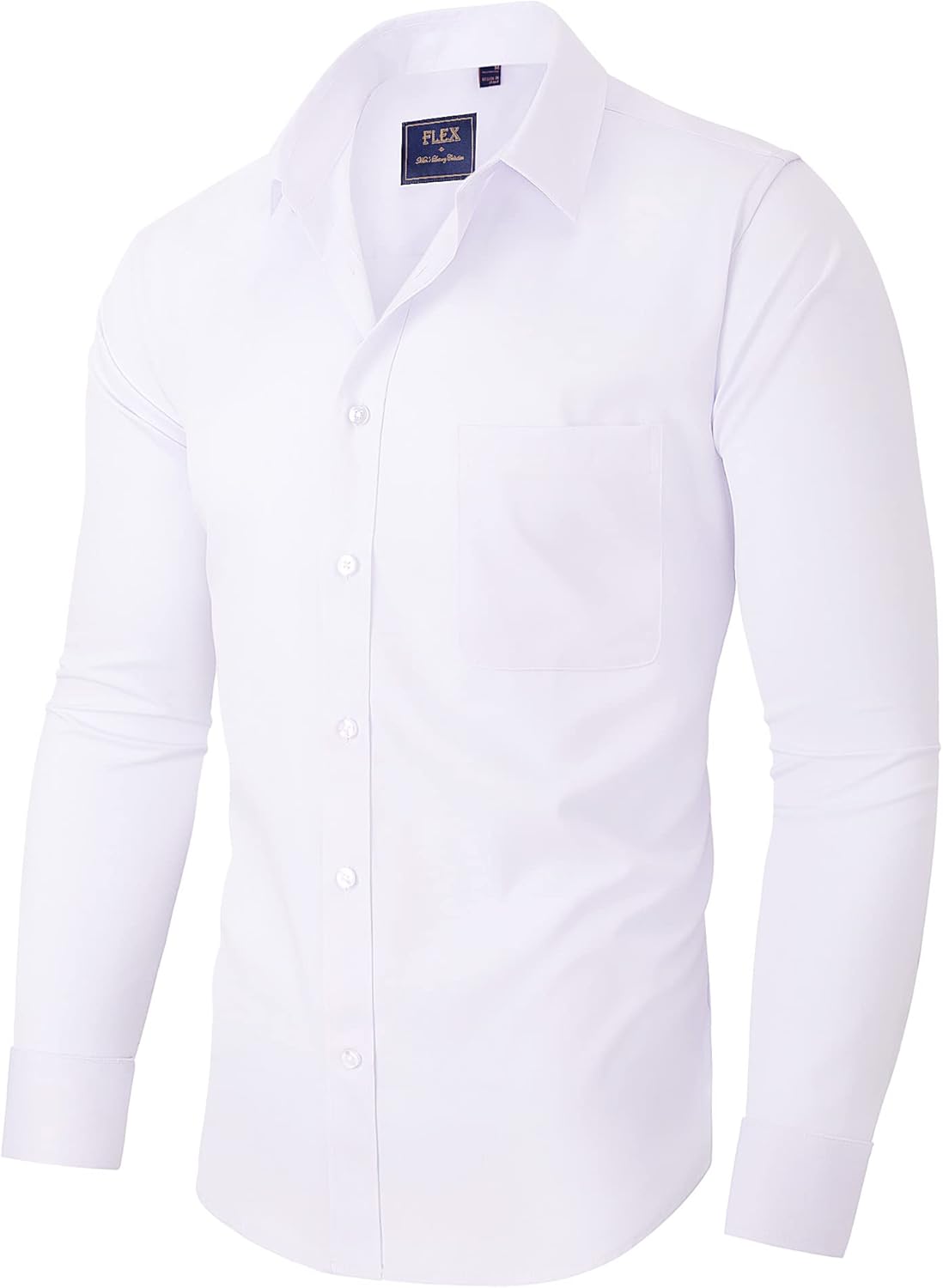 Siliteelon Men Shirts, Special Non-Iron Long Sleeve Shirts, Innovative Stretch R...