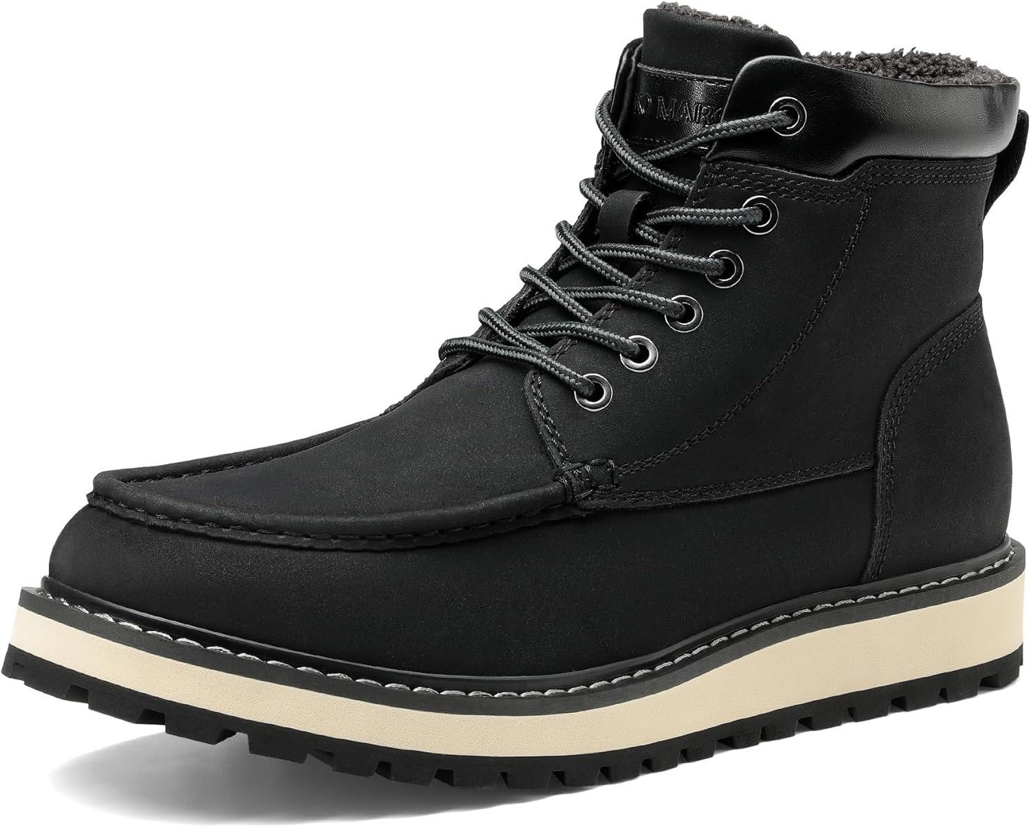 Bruno Marc Men's Moc Toe Boot, Special Fashion Comfort Boots, Unique Casual Wedg...
