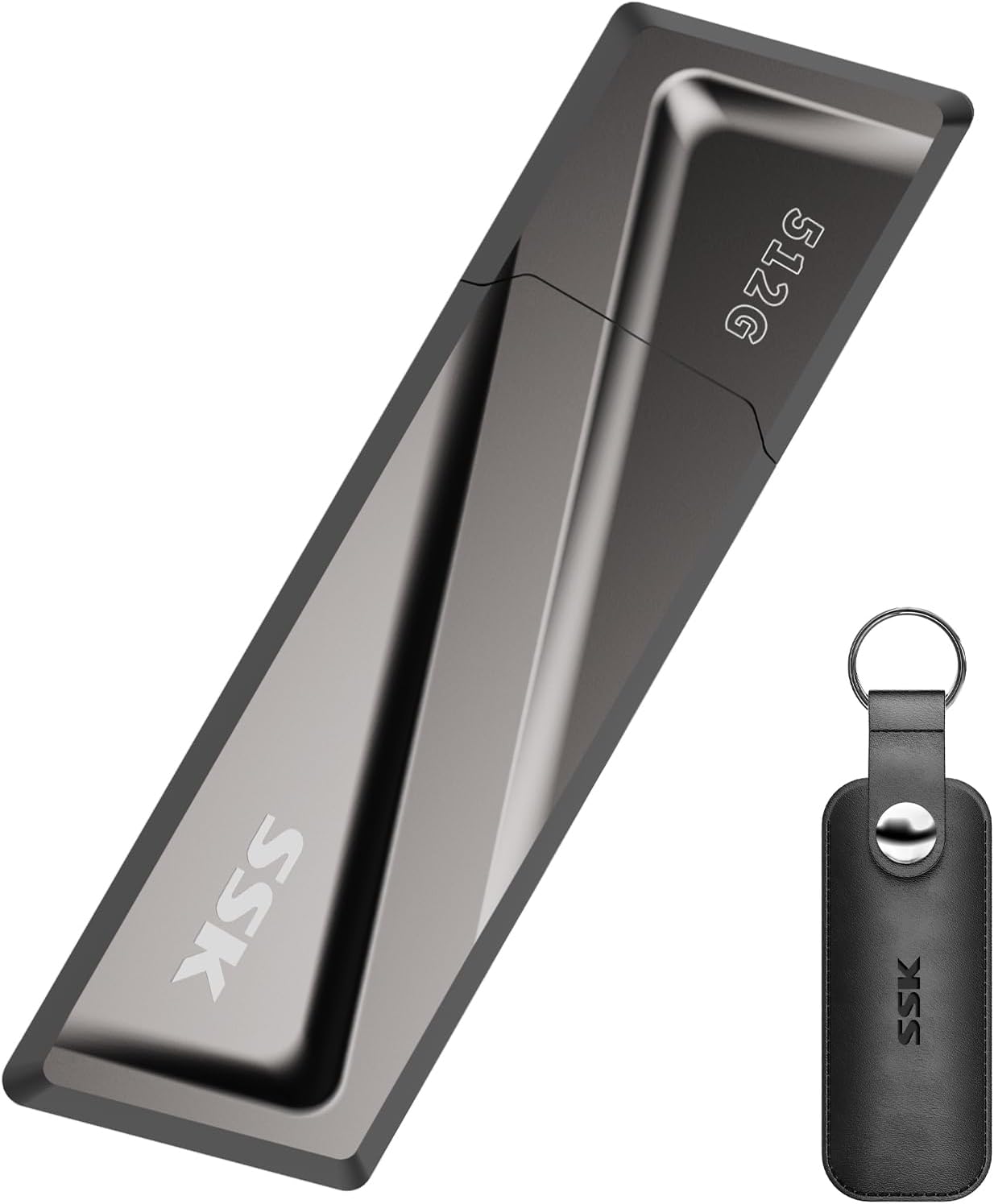 SSK 512GB USB SSD Solid State Flash Drive, Up to 550MB/s Fast USB Memory Stick,U...