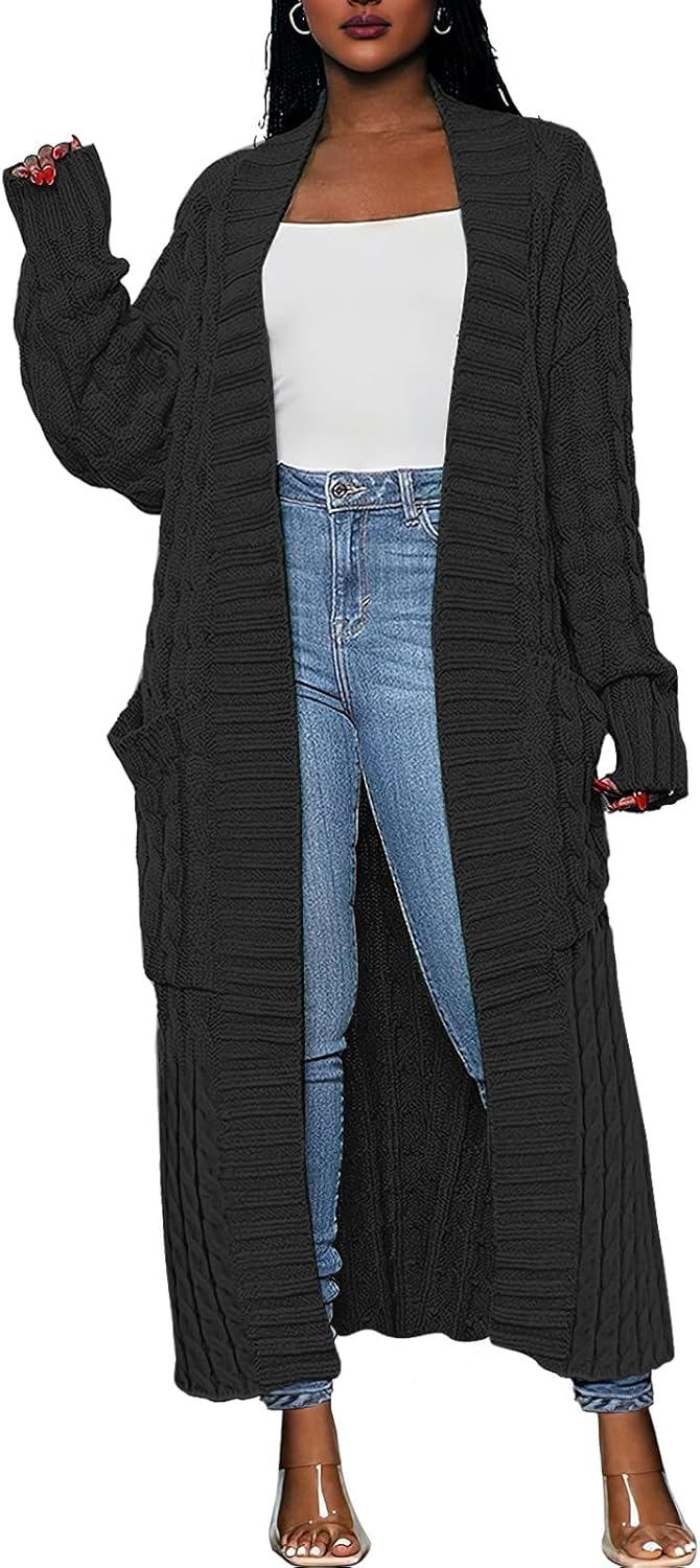 Caracilia Womens Long Cardigan Sweater, Special Open Front Coat, Women's Trendy...