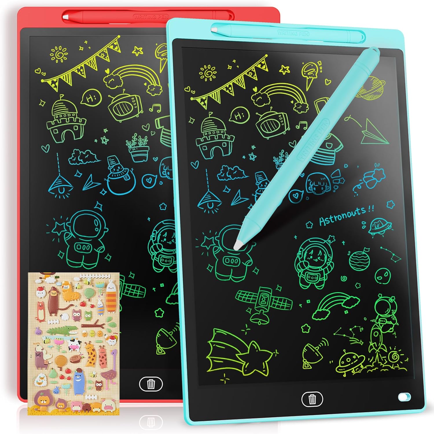 High-Quality Genialba LCD Writing Tablet, Special 2 Pack Colorful Screen Drawing...