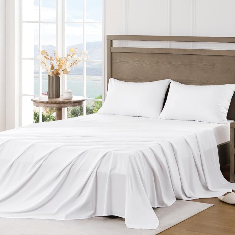 FreshCulture Queen Sheet Set - Ultra Soft Sheets for Queen Size Bed - Brushed Mi...
