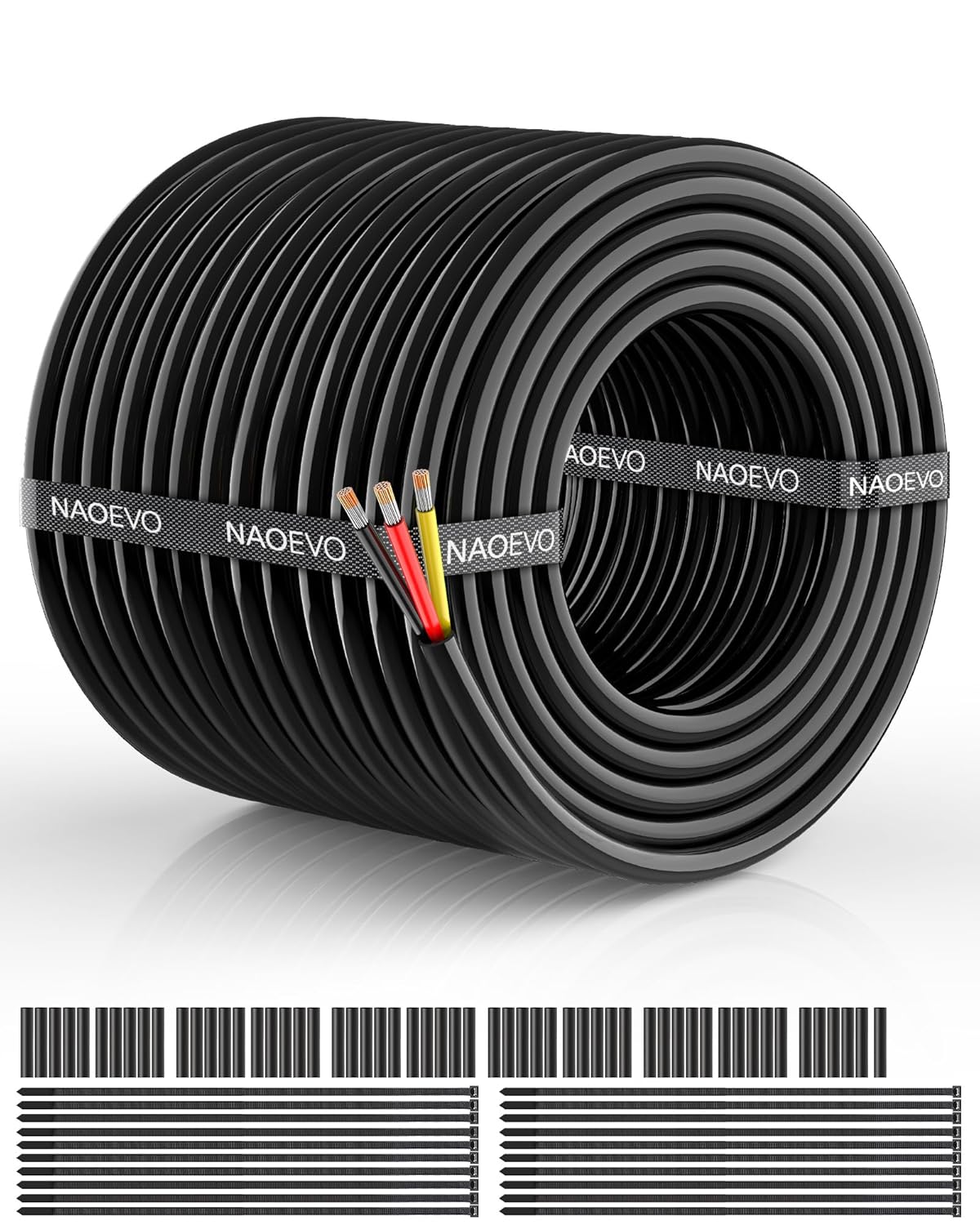 18 Gauge Wire 3 Conductor, Special Electrical Wire for 12V Low Voltage, High-Qua...