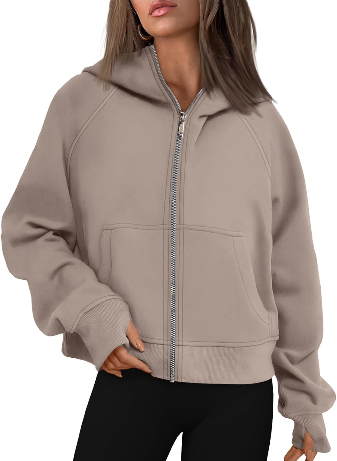 AUTOMET Womens Zip Up Hoodies, Special Fleece Jackets for Fall Fashion, Innovati...