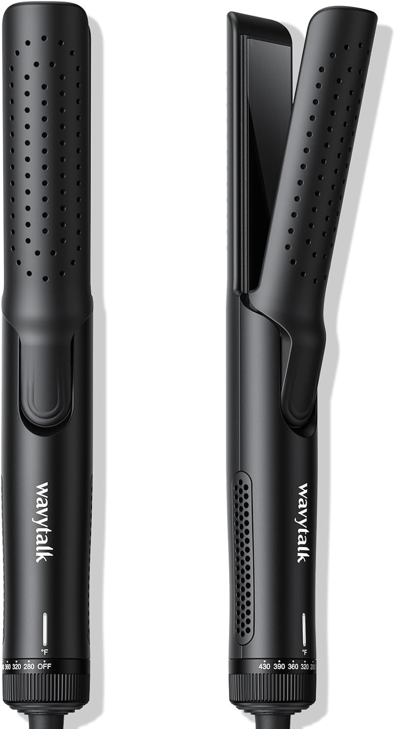 Wavytalk 1 Inch Curling Iron, Airflow Styler with 360° Cooling Air to Lock in Cu...